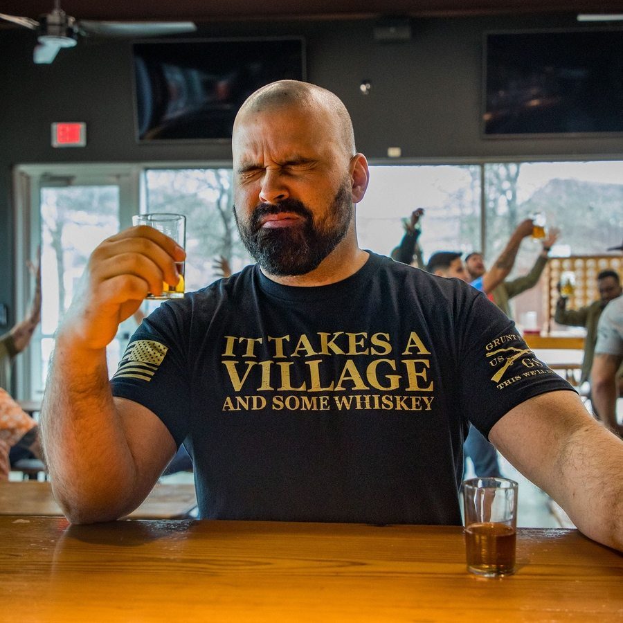 It Takes A Village T-Shirt - Black Cotton Tee for Women & Men - Casual Wear, Family Outings & Community Events