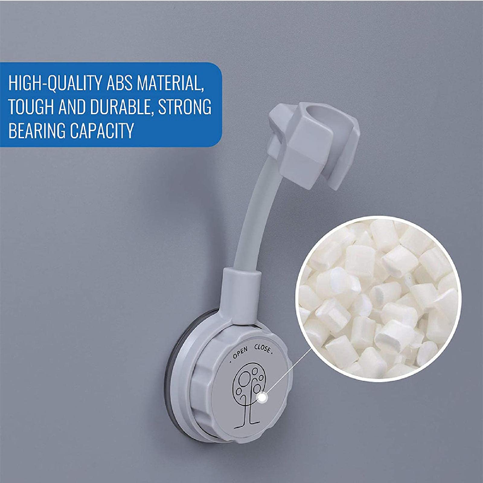 1Pcs Green Shower Head Holder - 360 Degree Adjustable Handheld Shower Bracket, No Drill Wall Mount for Shower Wand - Perfect for Bathroom, RV & Mobile Home Use