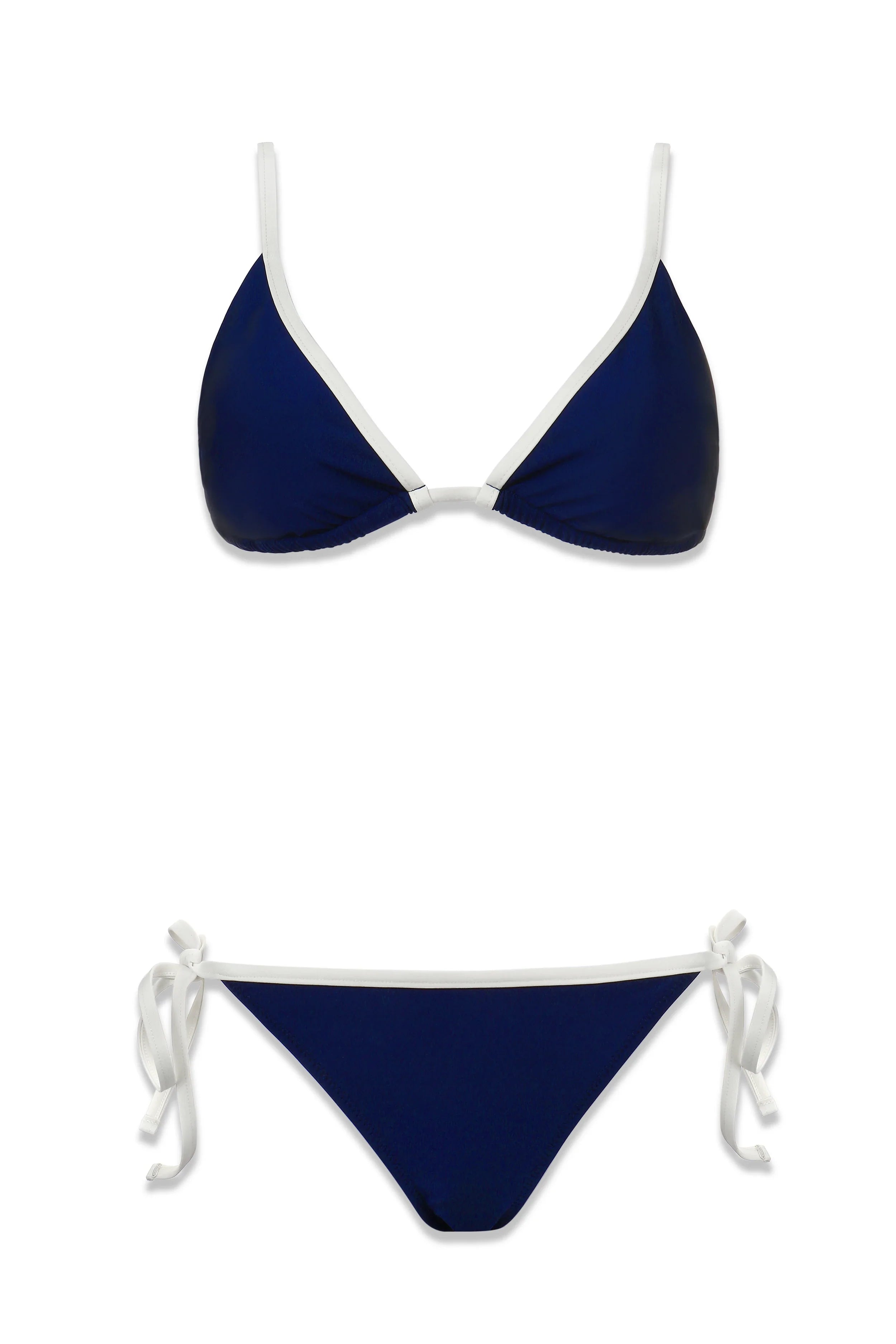Strappy Over The Shoulder String Top for Women - Navy & Ivory - Perfect for Beach, Summer Outfits & Casual Wear