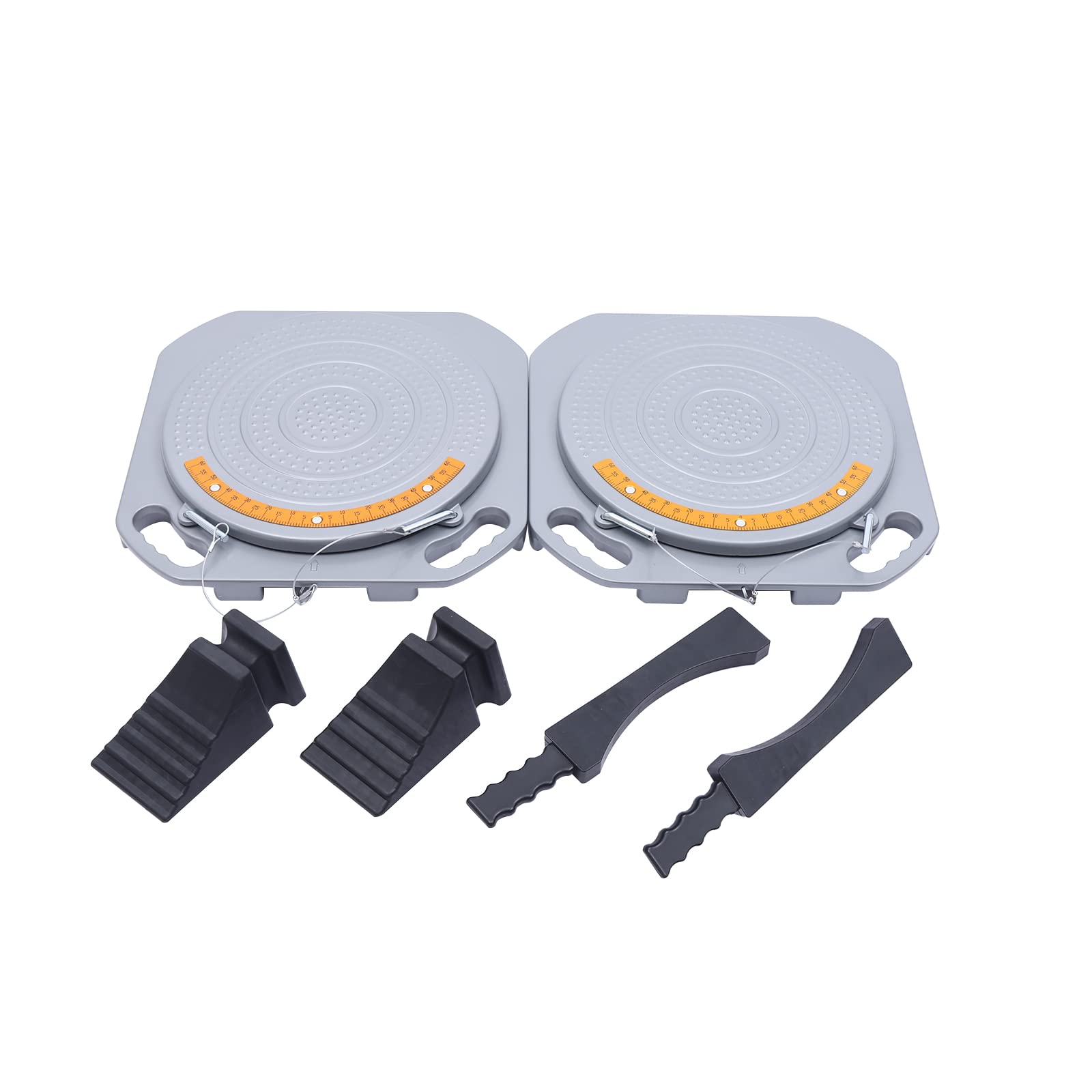 LOYALHEARTDY Wheel Alignment Turn Plates Kit - Includes Turntables, Transition Bridges & Thrust Blocks for Precise Vehicle Alignment (Ideal for DIY Mechanics & Auto Shops)