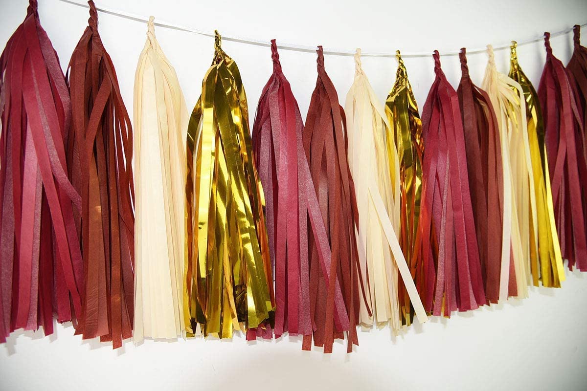 2025 Maroon & Gold Graduation Decorations | Burgundy Graduation Party Supplies | Fall Bridal Shower Decor | Maroon Gold Balloons | Elegant Birthday Party Decor for Women - Perfect for Graduation Ceremonies, Fall Weddings & Birthday Celebrations