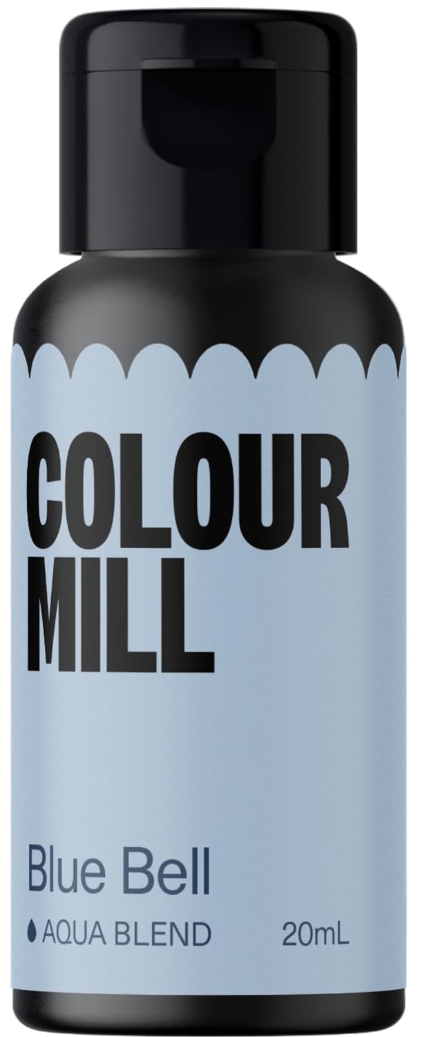 Colour Mill Aqua Blend Water-Based Food Coloring - 20ml Blue Bell | Natural & Vibrant Food Dye for Baking, Cake Decorating & DIY Crafts