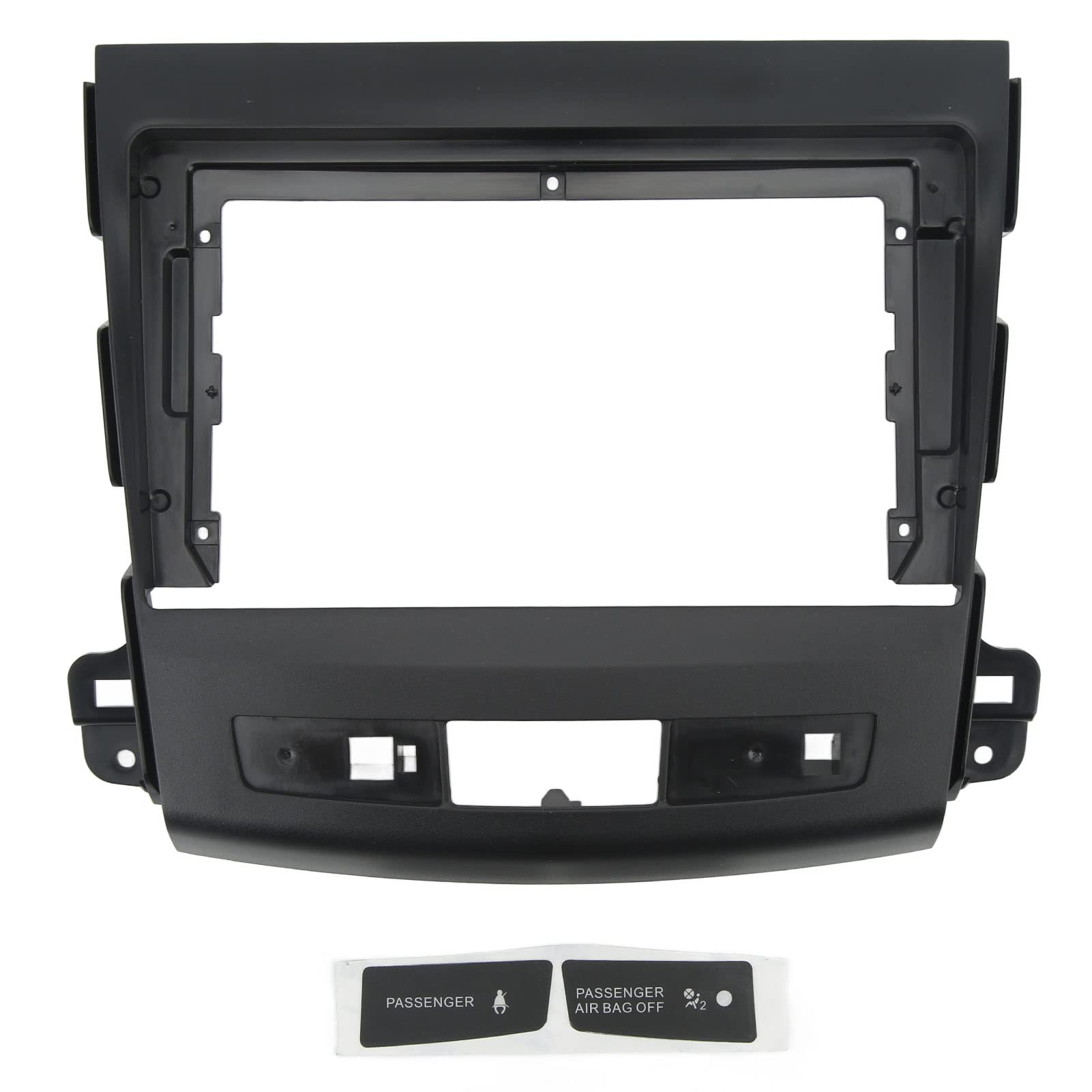 Aramox 9 Inch Car Stereo Radio Fascia Kit - Replacement Dash Panel Frame for Mitsubishi Outlander 2008-2012 | Perfect for Upgrading Your Car Audio System & Navigation Installation