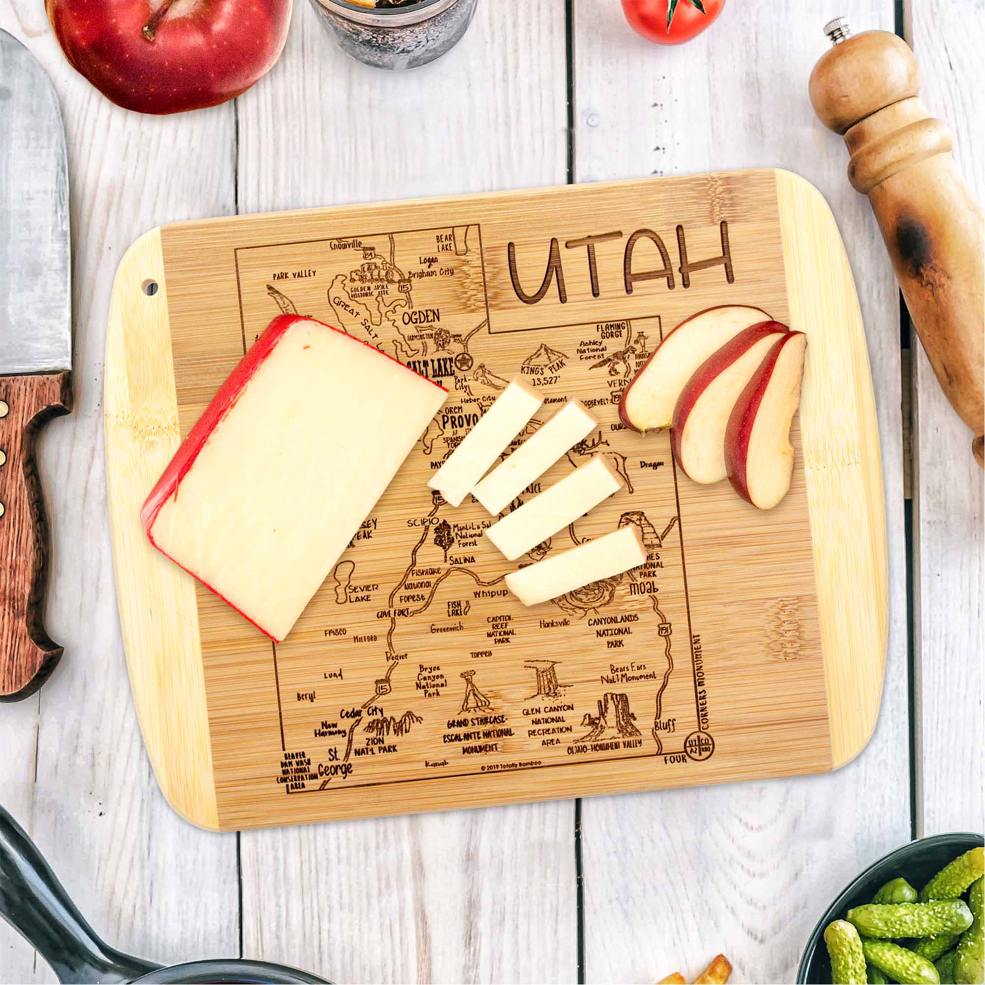 Premium Utah-Themed Wooden Cutting Board - 11
