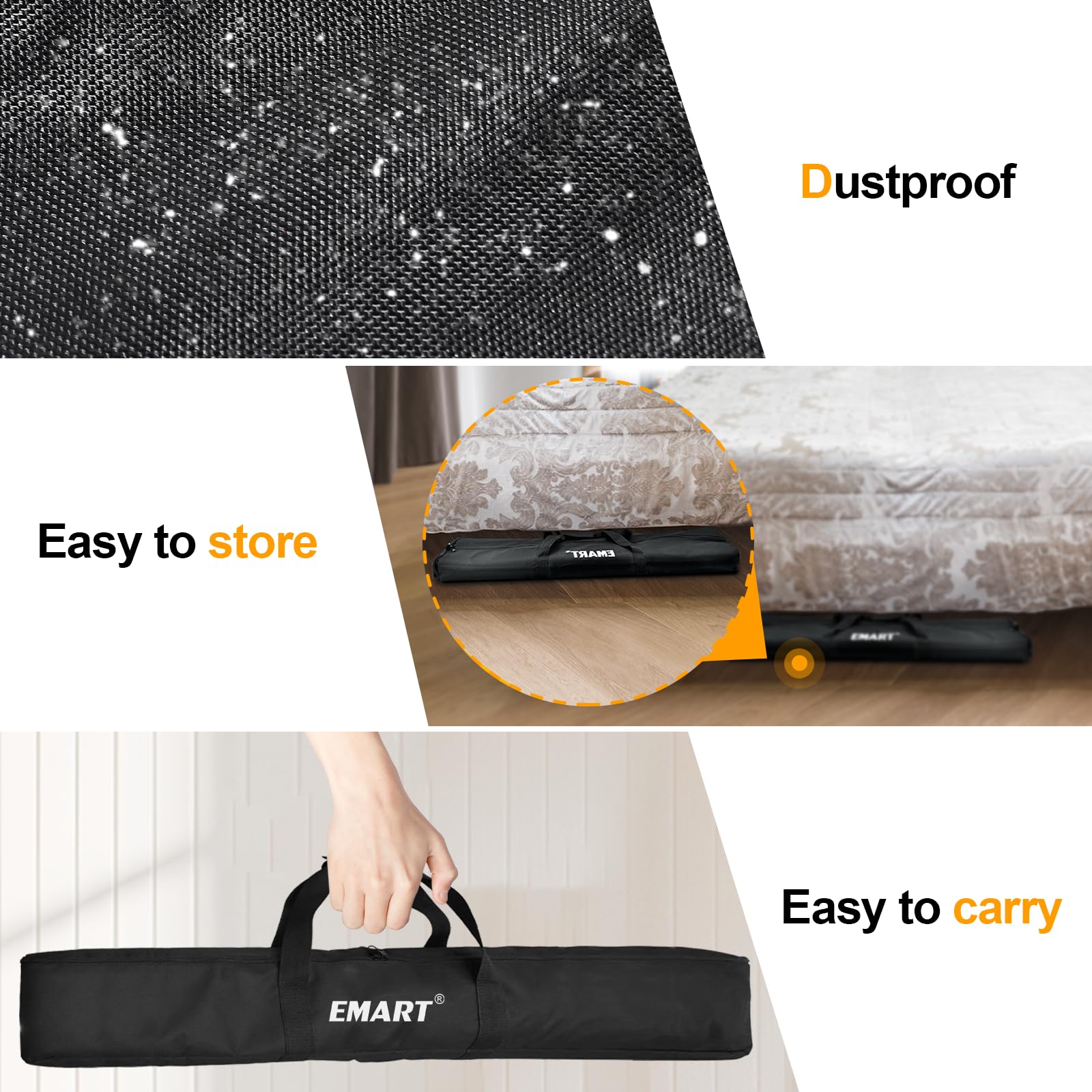 EMART 10x10 ft Heavy Duty Banner Backdrop Stand Kit - Adjustable Frame for Step & Repeat Backdrops - Perfect for Photography, Trade Shows, Photo Booths, Events & Branding Displays