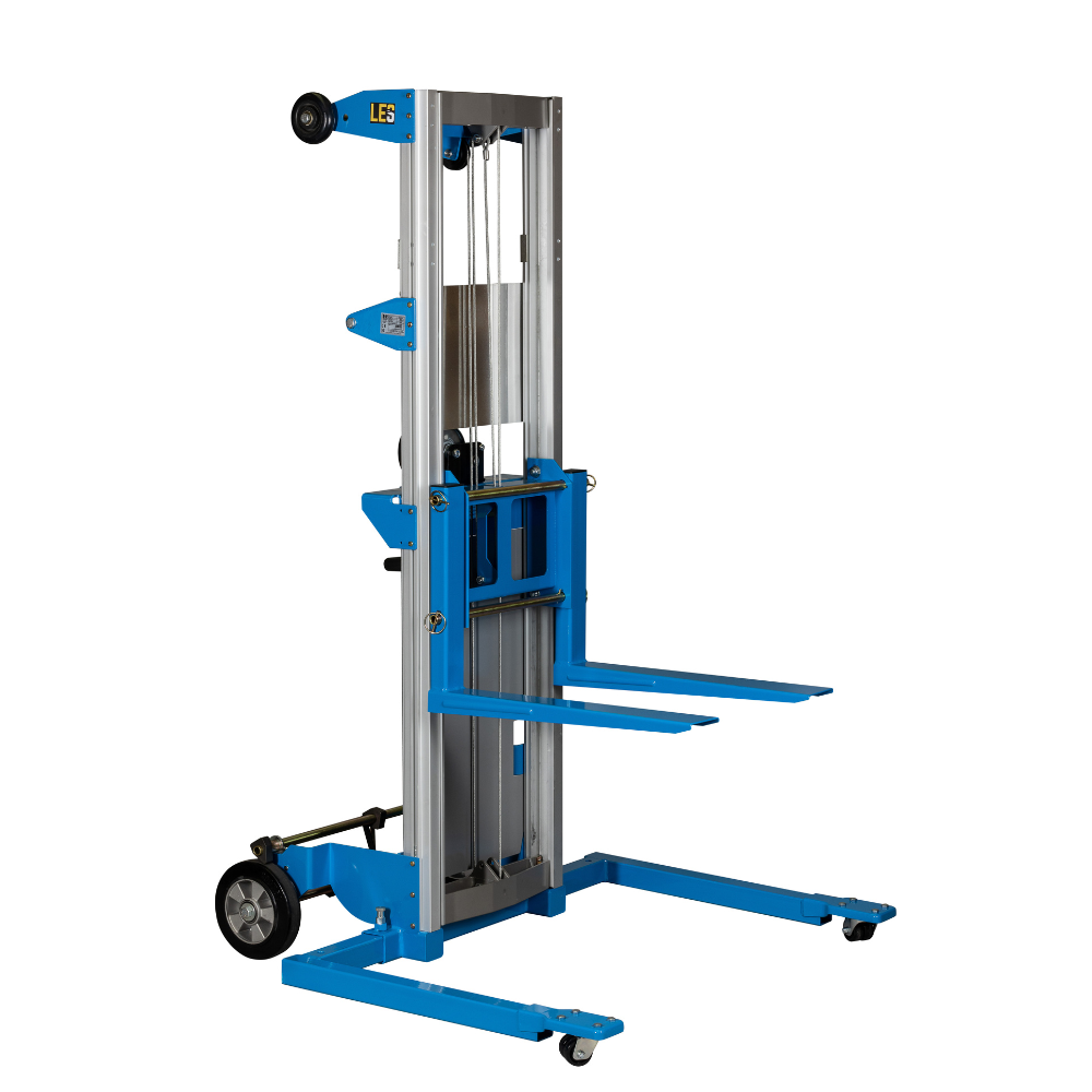 Lightweight Aluminum Hand Stacker Truck with Wide Legs - Heavy Duty Pallet Jack for Warehouse, Loading Dock & Industrial Use