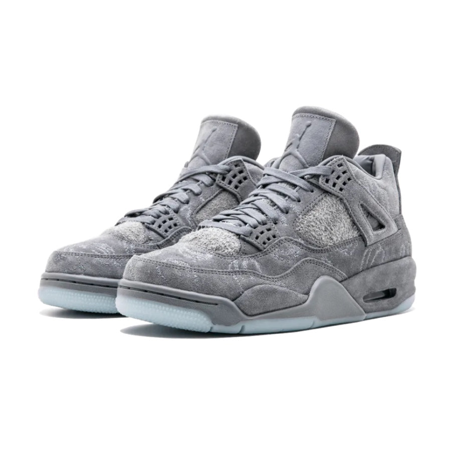 Air Jordan 4 Retro KAWS Cool Grey White Sneakers - Men's Basketball Shoes for Streetwear & Casual Style