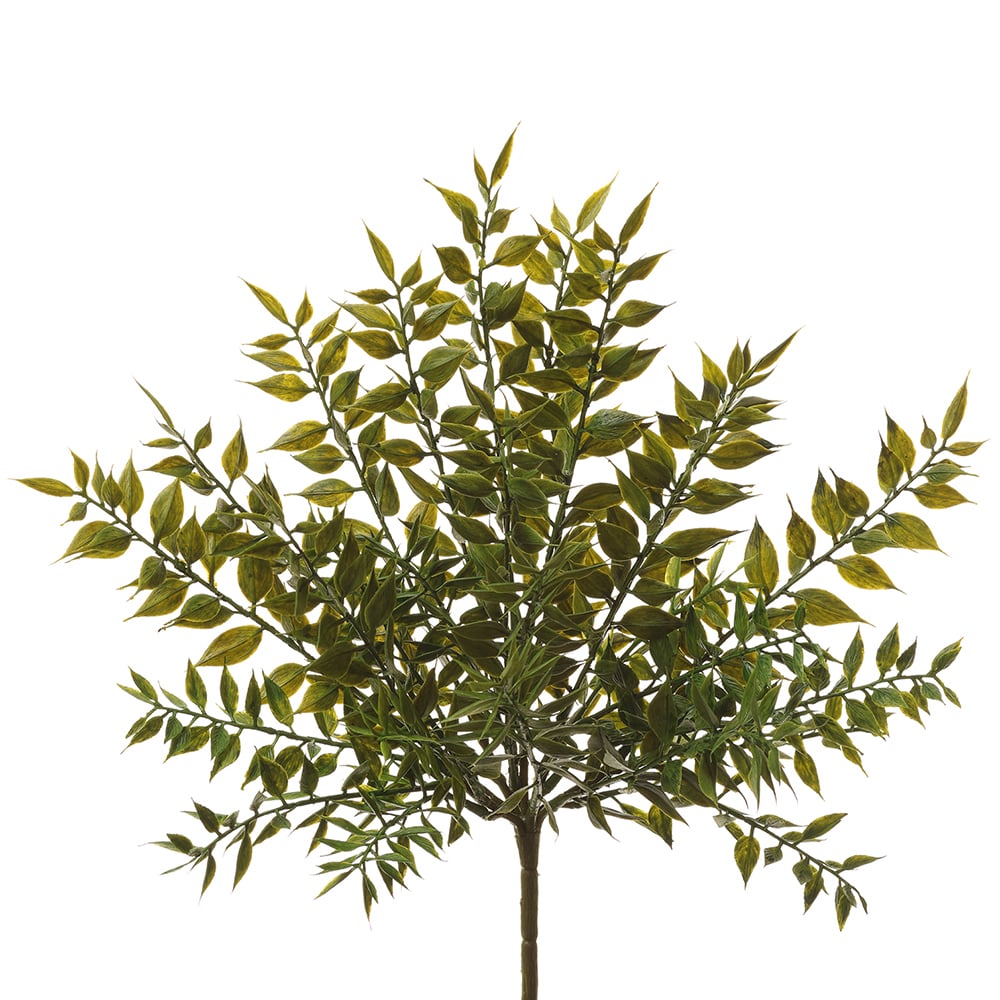 13 Pack Artificial Ruscus Leaf Plants - Realistic Green Faux Greenery for Home Decor, Wedding Centerpieces, and Floral Arrangements