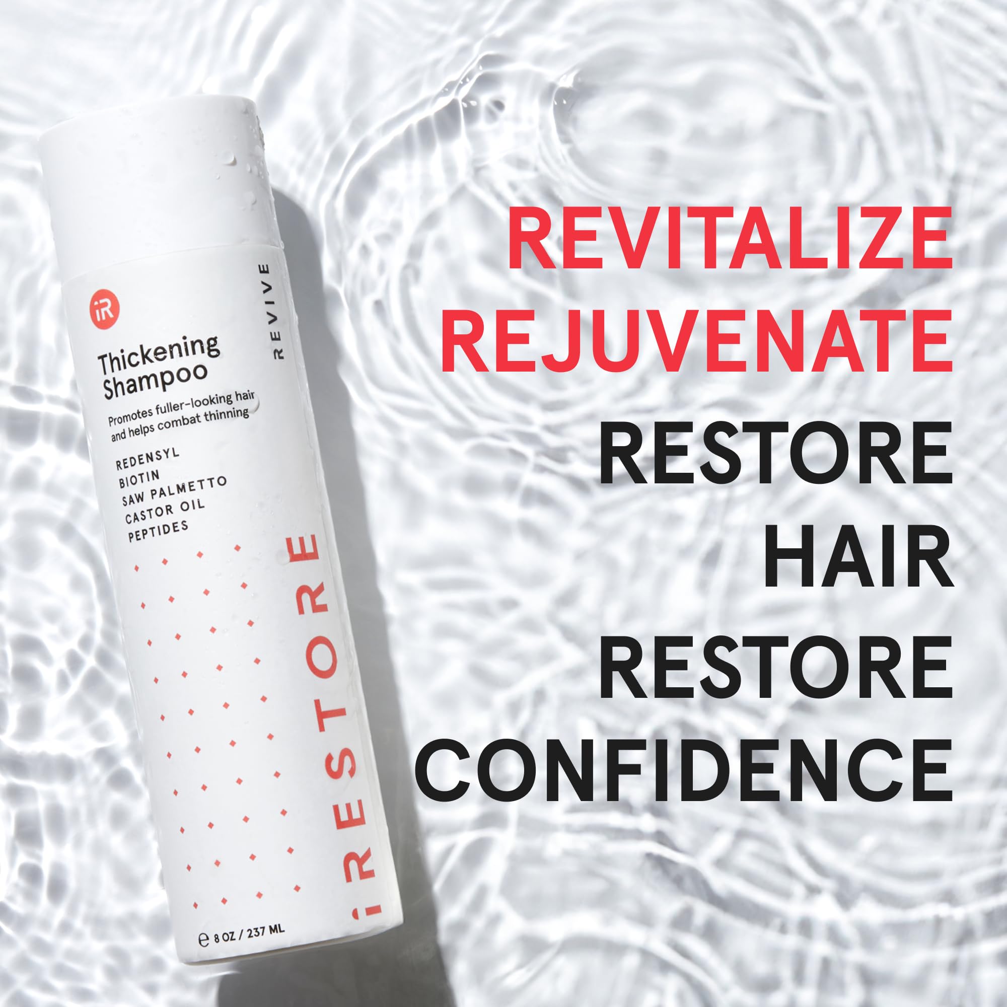 iRestore Anti Hair Loss & Thinning Shampoo with Biotin - Hair Growth Treatment for Men & Women | Volumizing & Thickening Formula for Fuller Hair | Daily Use for Healthy Scalp & Stronger Strands