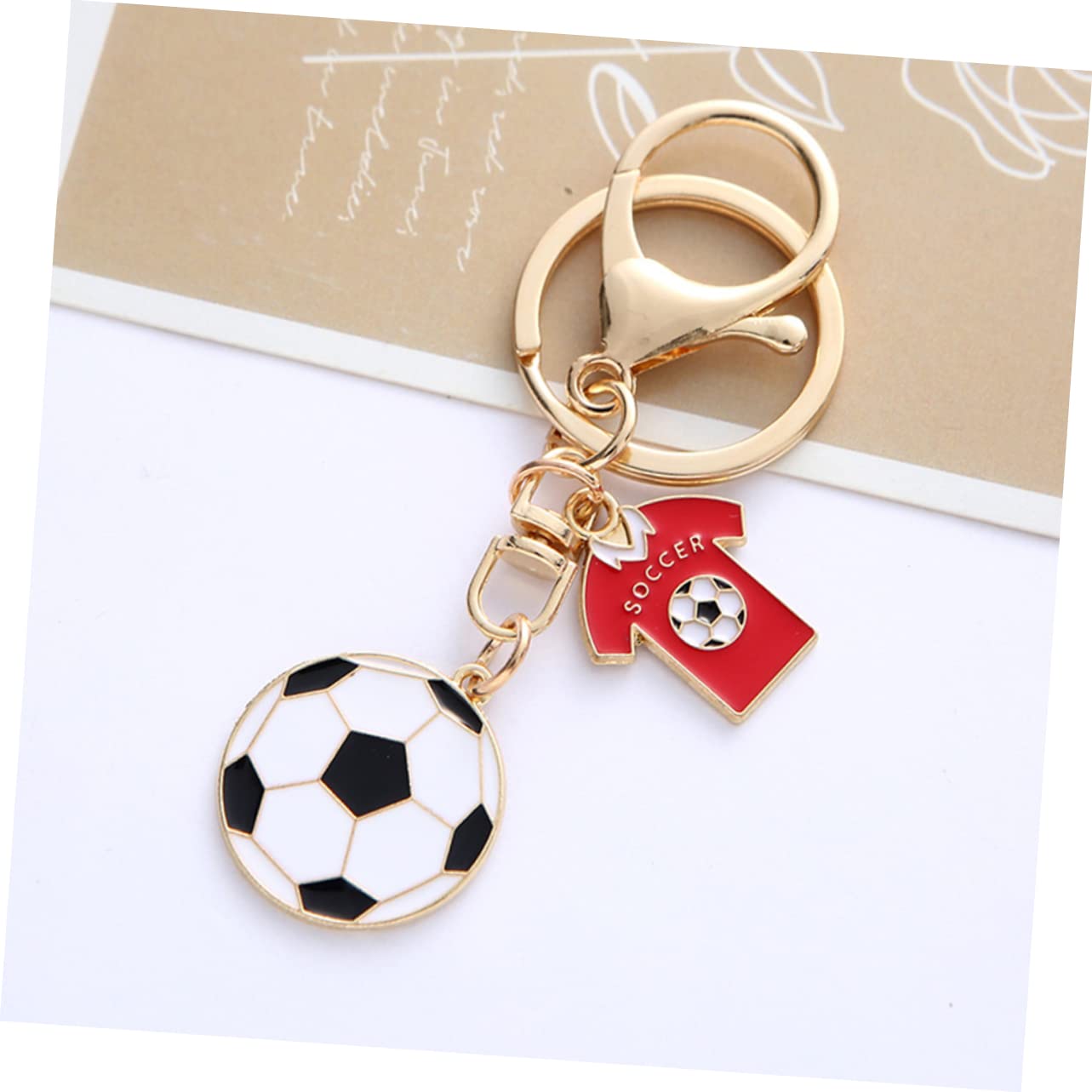 16 Pcs Football Keychain Set - Zinc Alloy Key Rings for Sports Fans & Gifts