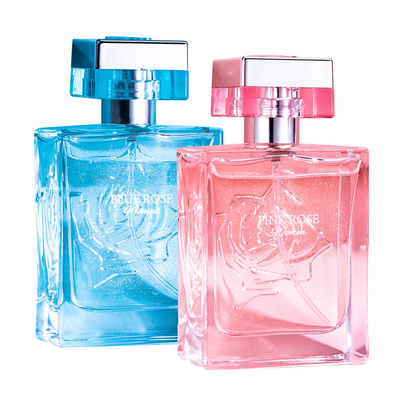 Exquisite Rose Carved Eau de Toilette for Women & Men - Long Lasting Floral Perfume with Refreshing Rose Fragrance, 50ml (A*1+B*1) - Perfect for Daily Wear, Date Nights & Special Occasions to Boost Confidence