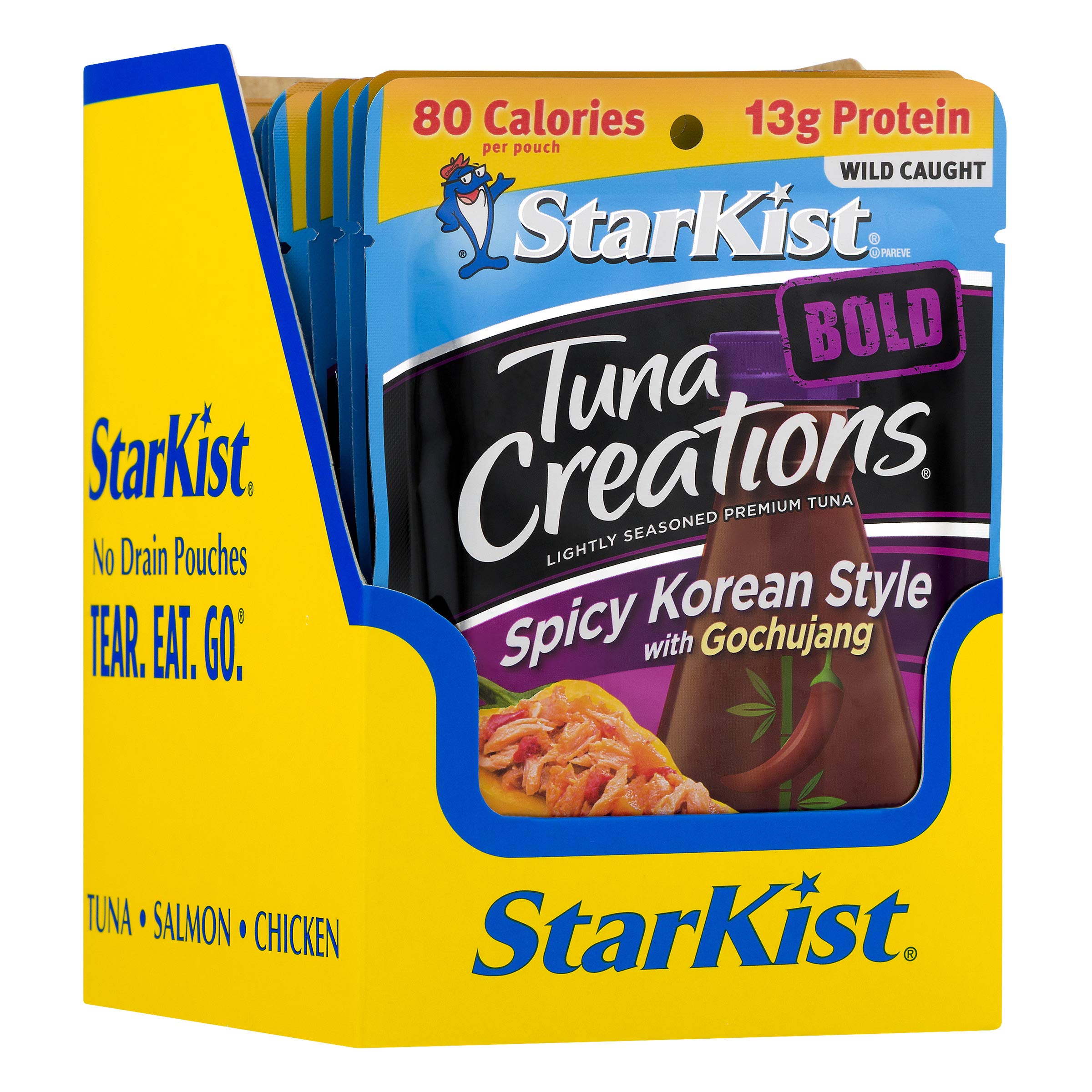 StarKist Tuna Creations BOLD Spicy Korean Style with Gochujang Sauce - 2.6 Oz Pouch (Pack of 24) - Perfect for Sandwiches, Salads & Quick Meals