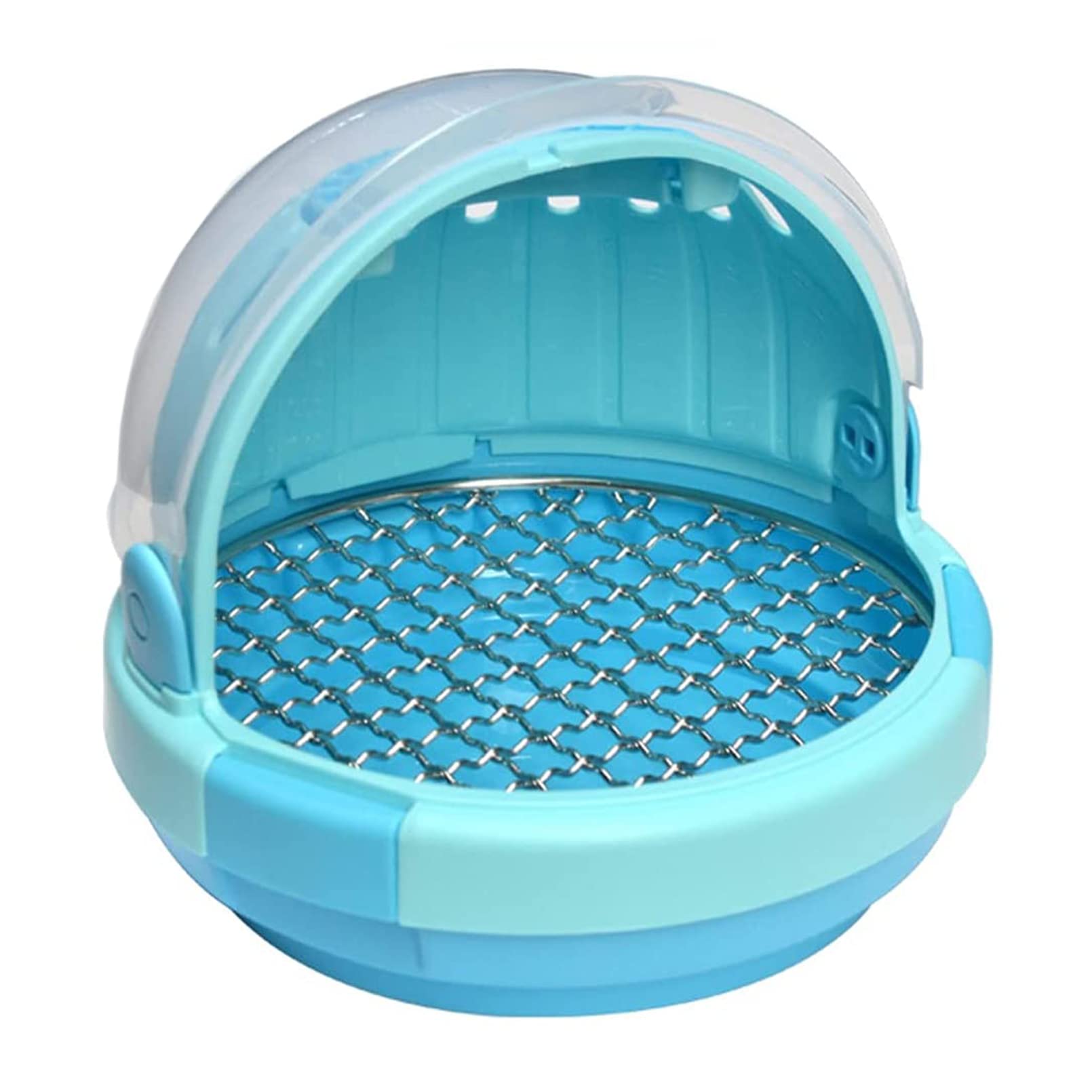 WFIST Portable Bird Carrier Cage with Handle - Lightweight Transparent Travel Carrier for Parrots, Parakeets, Macaws, Conures, Lovebirds & Cockatiels | Breathable Small Pet Carrier for Vet Visits, Air Travel, Camping & Outdoor Adventures | Perfect for Daily Use, Bird Shows, Road Trips, Grooming & Safe Transportation | Great for Home, Park, Travel & Outdoor Activities (Blue)