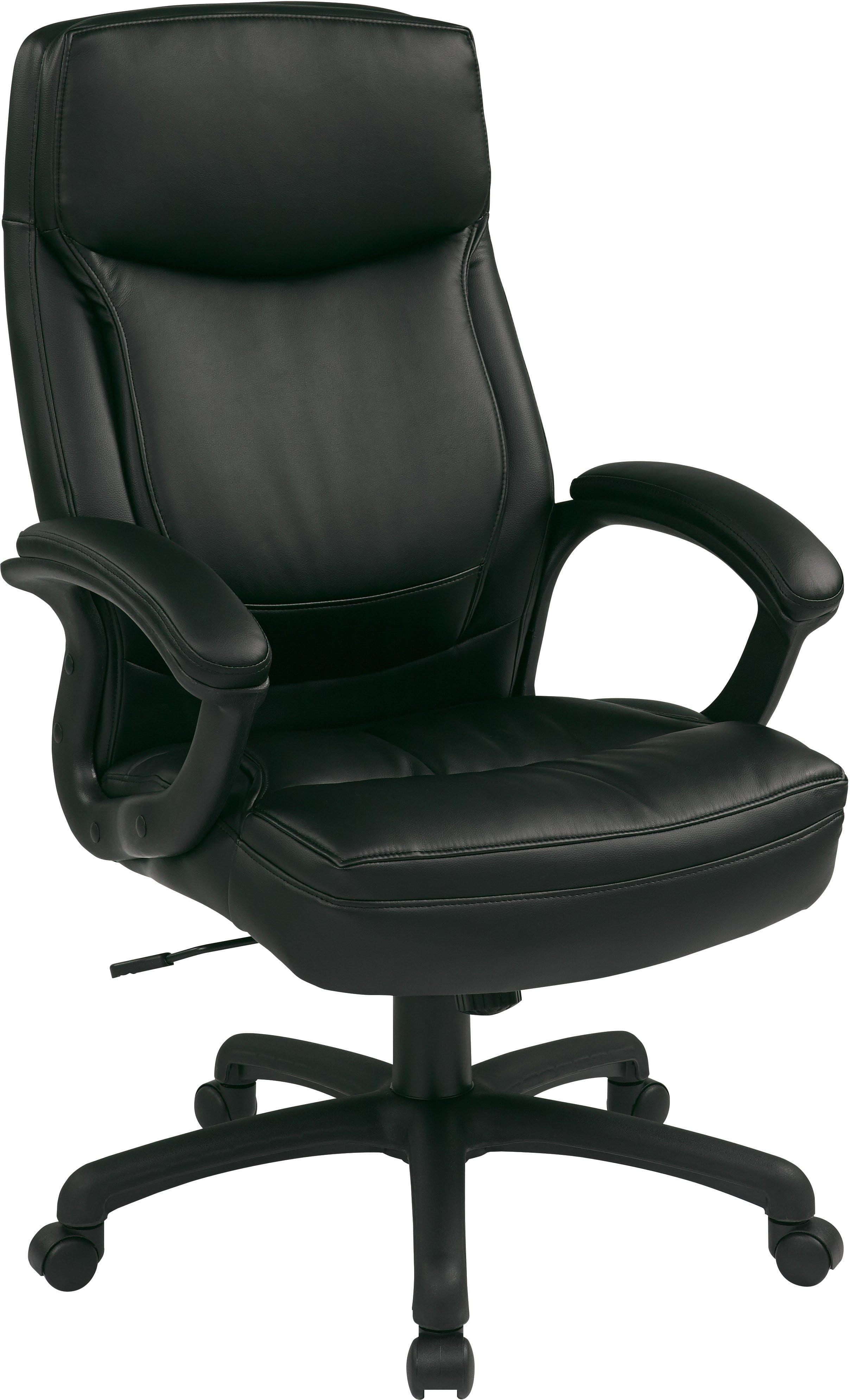 Premium High Back Executive Leather Office Chair - Work Smart™ Ergonomic Desk Chair [EC6583] for Home Office, Conference Room & Professional Workspaces