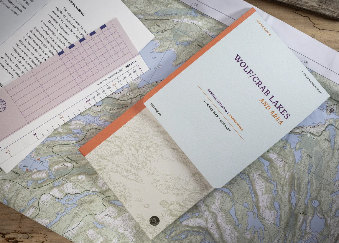 Lat Long Wolf Crab Lakes Fishing Map - Detailed Topographic Map for Hiking, Camping & Outdoor Adventures