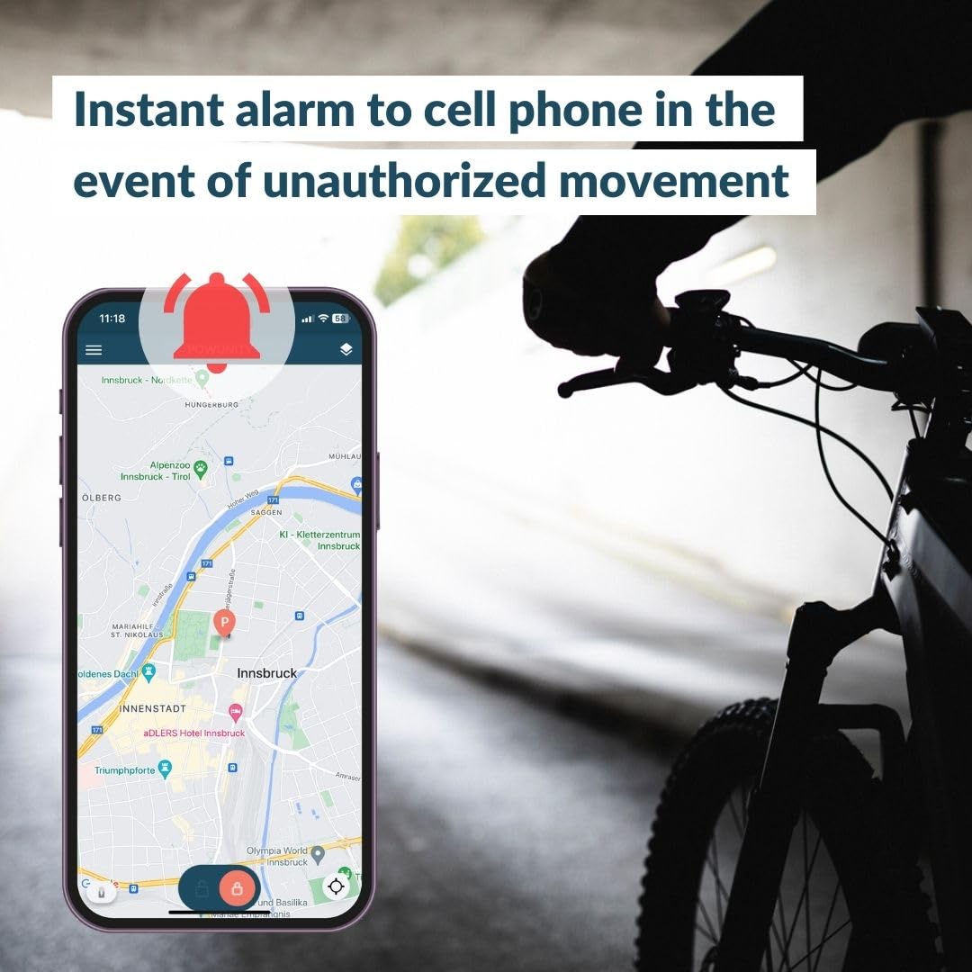 Premium GPS Tracker for E-Bikes – Universal Compatibility with 95%+ E-Bike Brands | Anti-Theft Protection | Real-Time Tracking via iOS & Android App | Built-in Alarm & SIM Card | Perfect for Urban Commuting & Outdoor Adventures