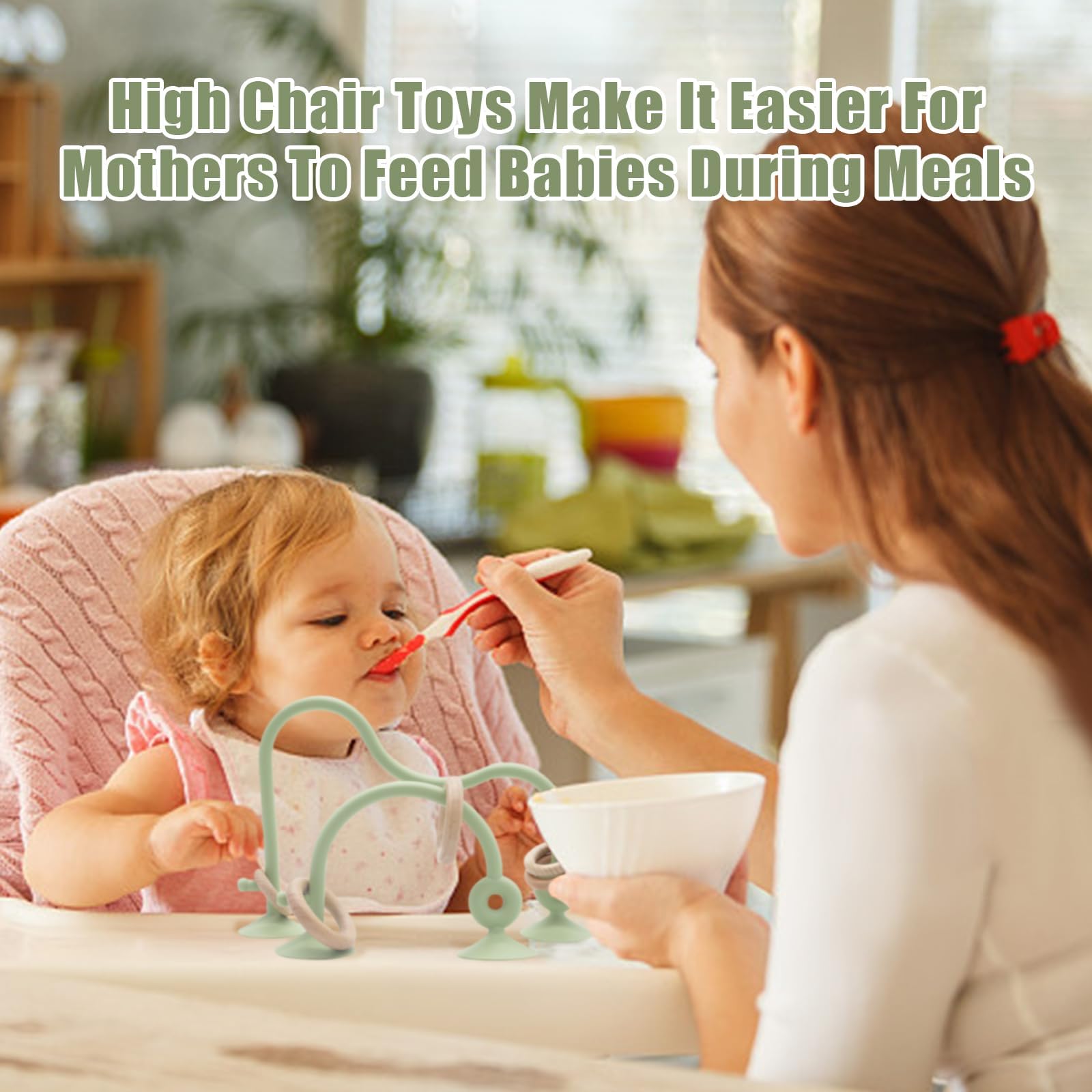 Montessori Toys for Babies 0-6 Months | High Chair Sensory Toys with Suction Cups for Toddlers 1-3 Years | Silicone Teething Toys for Infants 6-12 Months | Perfect for Playtime, Learning & Soothing Sore Gums