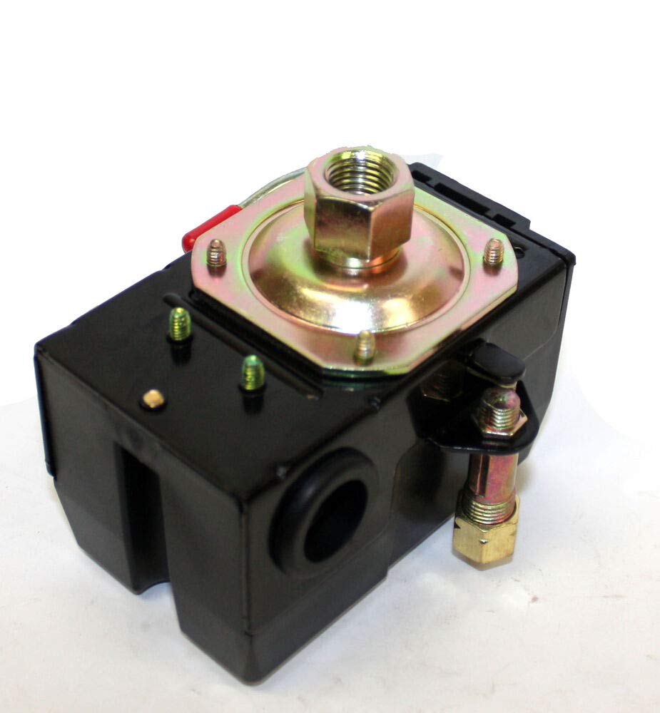 110-150PSI Air Compressor Pressure Control Switch Valve - 1 Port On/Off Lever for Home Garage & Workshop Tools