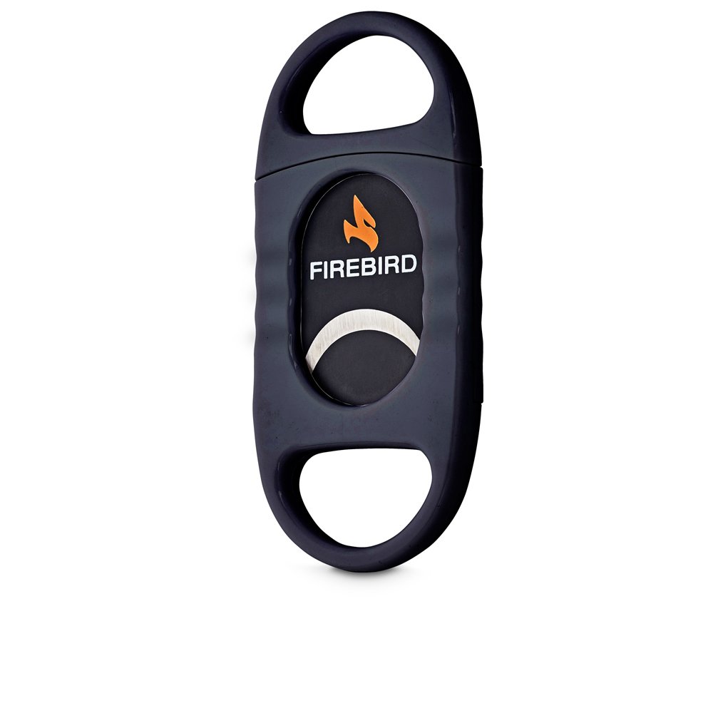 Premium Colibri Firebird Nighthawk Double Blade Cigar Cutter - 60 Ring Gauge - Black - Perfect for Cigar Aficionados & Luxury Smoking Accessories