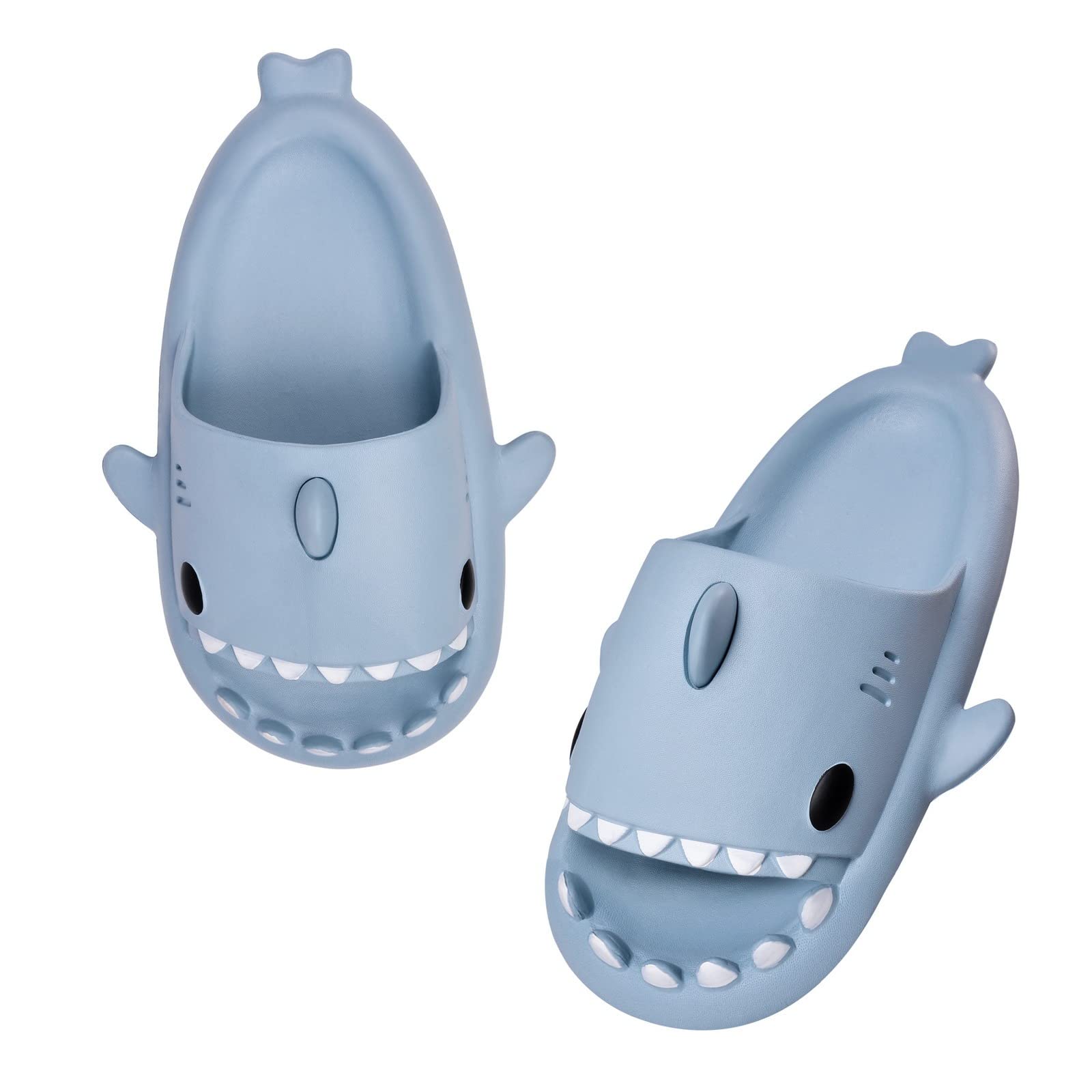 **Shark Slides for Women & Men - Cute Shark Slippers, Anti-Slip Open Toe Sandals, Quick-Drying Summer Beach Shoes for Casual Wear, Poolside, and Outdoor Relaxation**