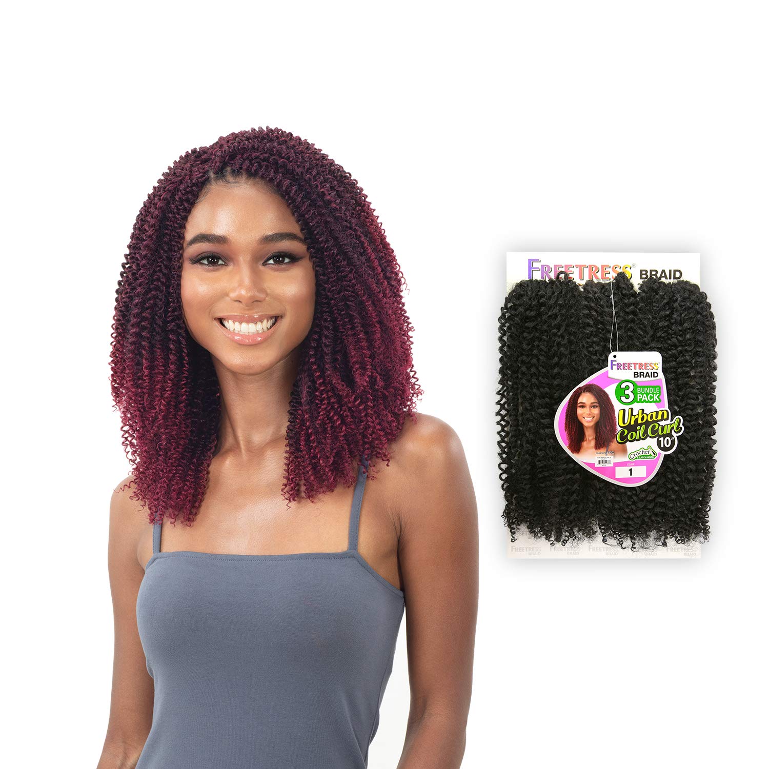 FreeTress Crochet Braids 3X Urban Coil Curl 10