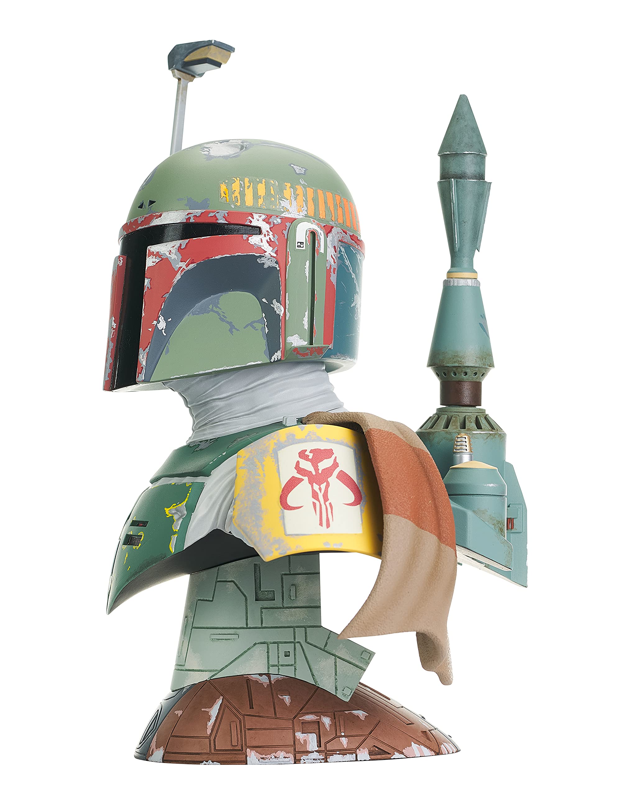 Diamond Select Toys Star Wars: The Empire Strikes Back Boba Fett Legends 3D 1:2 Scale Bust - 10 Inch Multicolor Collectible Figure for Display & Gift