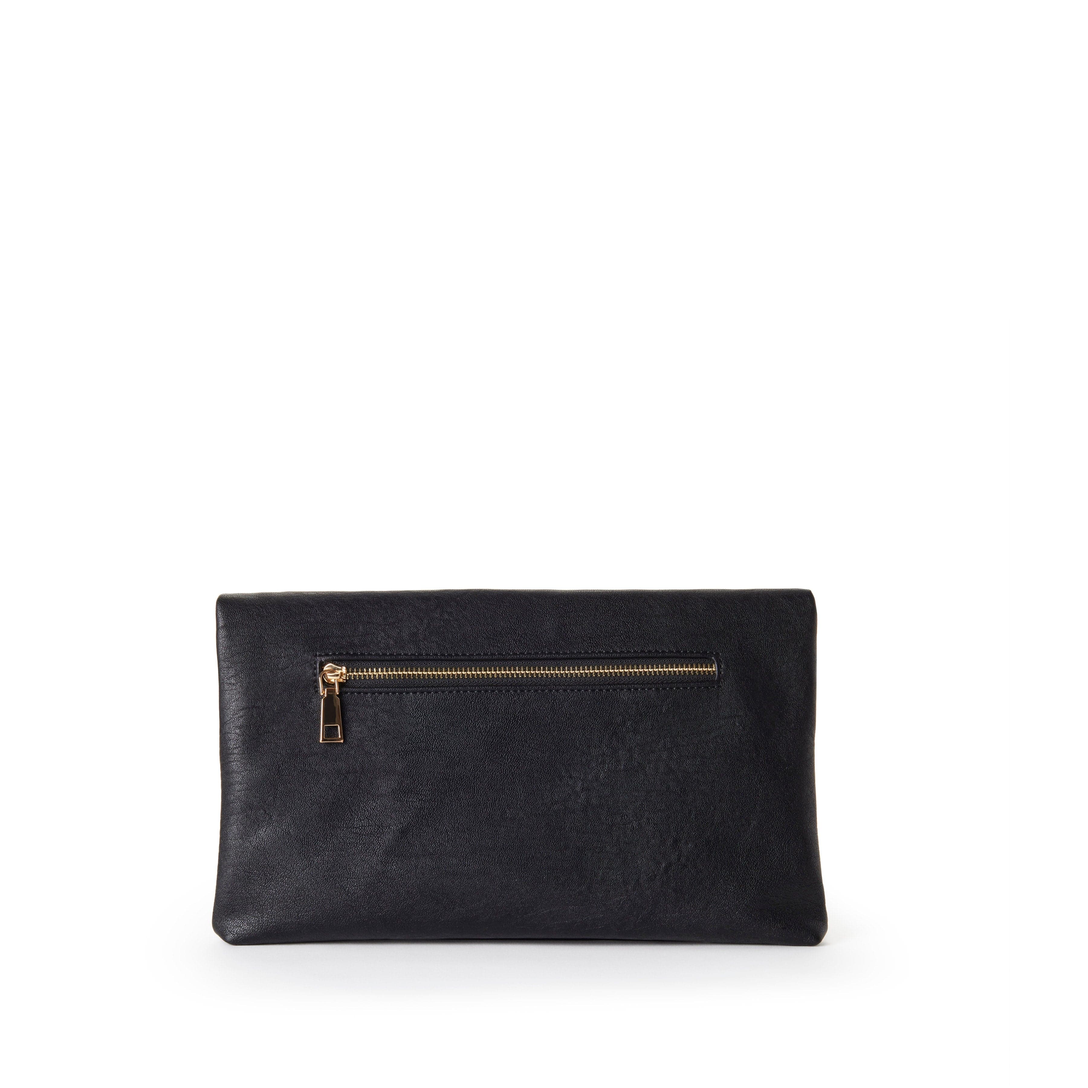 Cyndie Vegan Leather Asymmetrical Foldover Clutch for Women | Multiple Colors | Perfect for Evening Parties, Weddings & Date Nights