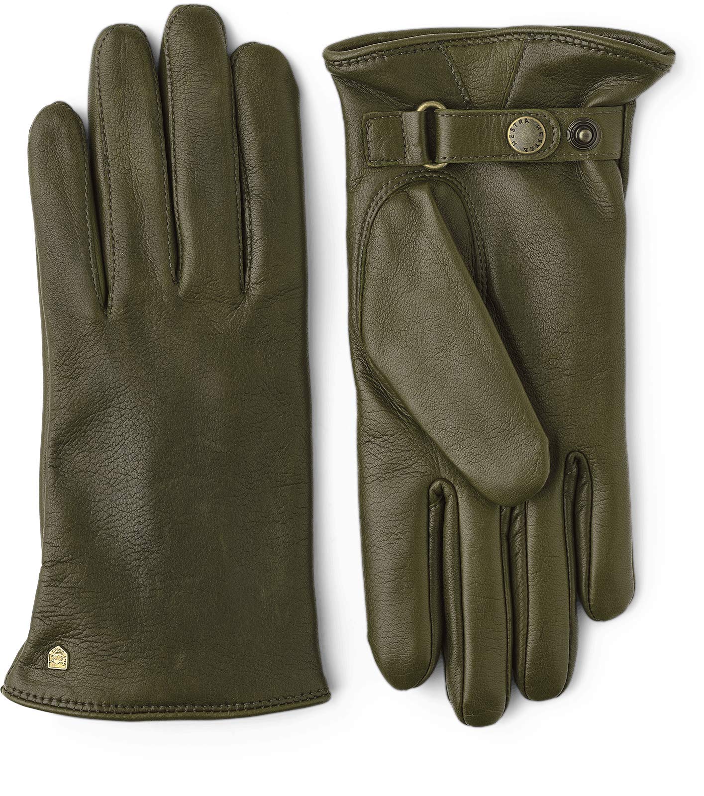 Hestra Women’s ASA Leather Gloves - Water-Resistant Winter Gloves with Wool Lining for Warmth & Comfort | Perfect for Outdoor Activities, Skiing, and Cold Weather Fashion
