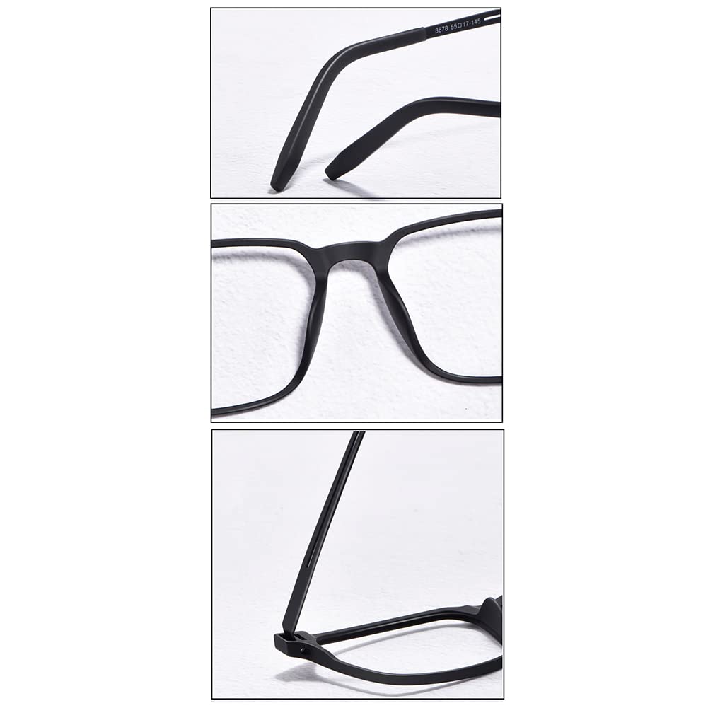 RICCIE Men's Reading Glasses with Blue Light Blocking - Multifocal HD Aspheric Lenses +1.0 to +3.0 Diopter - Lightweight Business Frame for Office Work & Computer Use