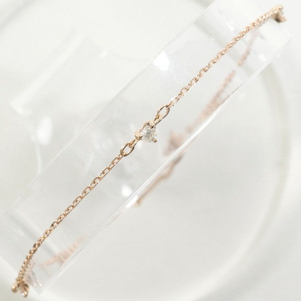 4℃ K10PG Diamond Bracelet - 18K Rose Gold Plated Elegant Jewelry for Women - Perfect for Weddings, Anniversaries & Special Occasions