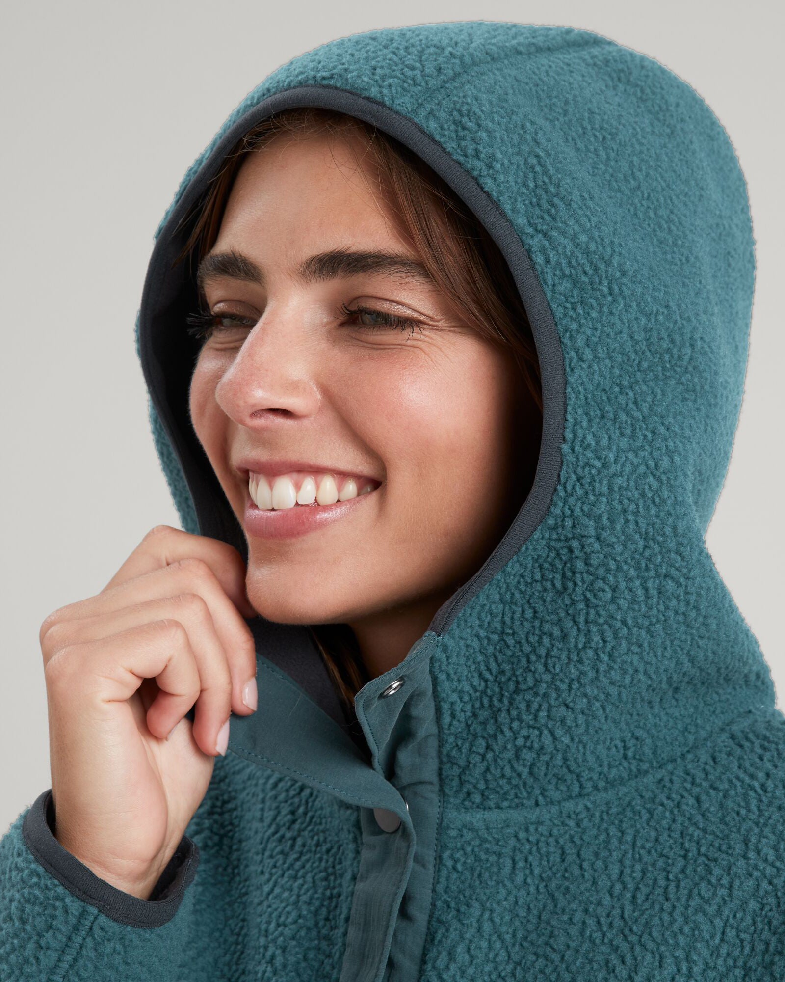 Co Z High Pile Women's Winter Jacket - Soft Fleece Outerwear, Deep Lagoon Blue | Warm Coat for Cold Weather, Outdoor Activities & Casual Wear