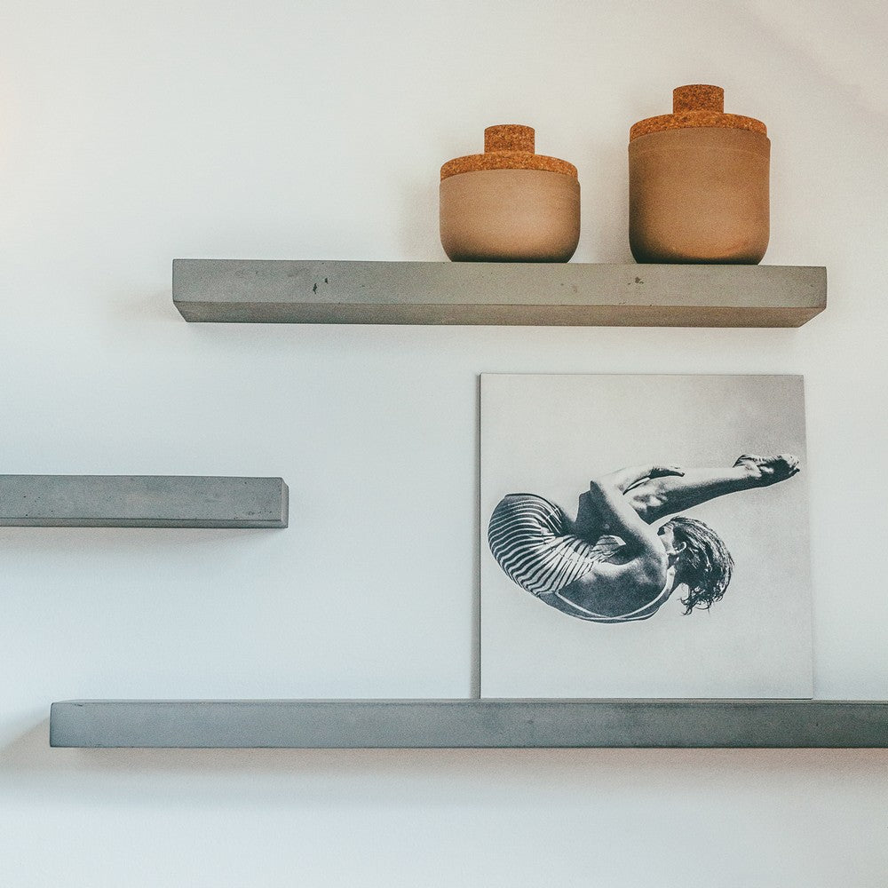 Lyon Beton 600 Shelf - Modern Concrete Wall Shelf for Home & Office Decor - Perfect for Living Room, Bedroom, or Kitchen Storage & Display
