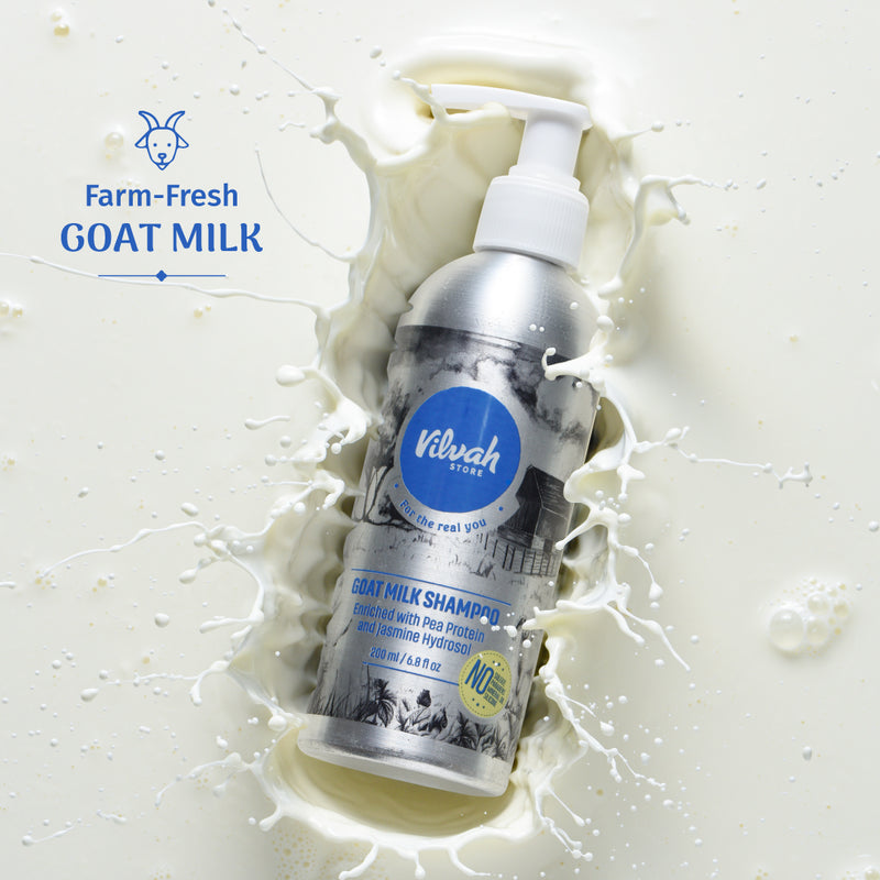Goat Milk Shampoo for Dry Hair - Intense Moisturizing & Hydrating Formula - Natural Hair Care for Soft, Nourished Locks - Perfect for Daily Use & Scalp Hydration