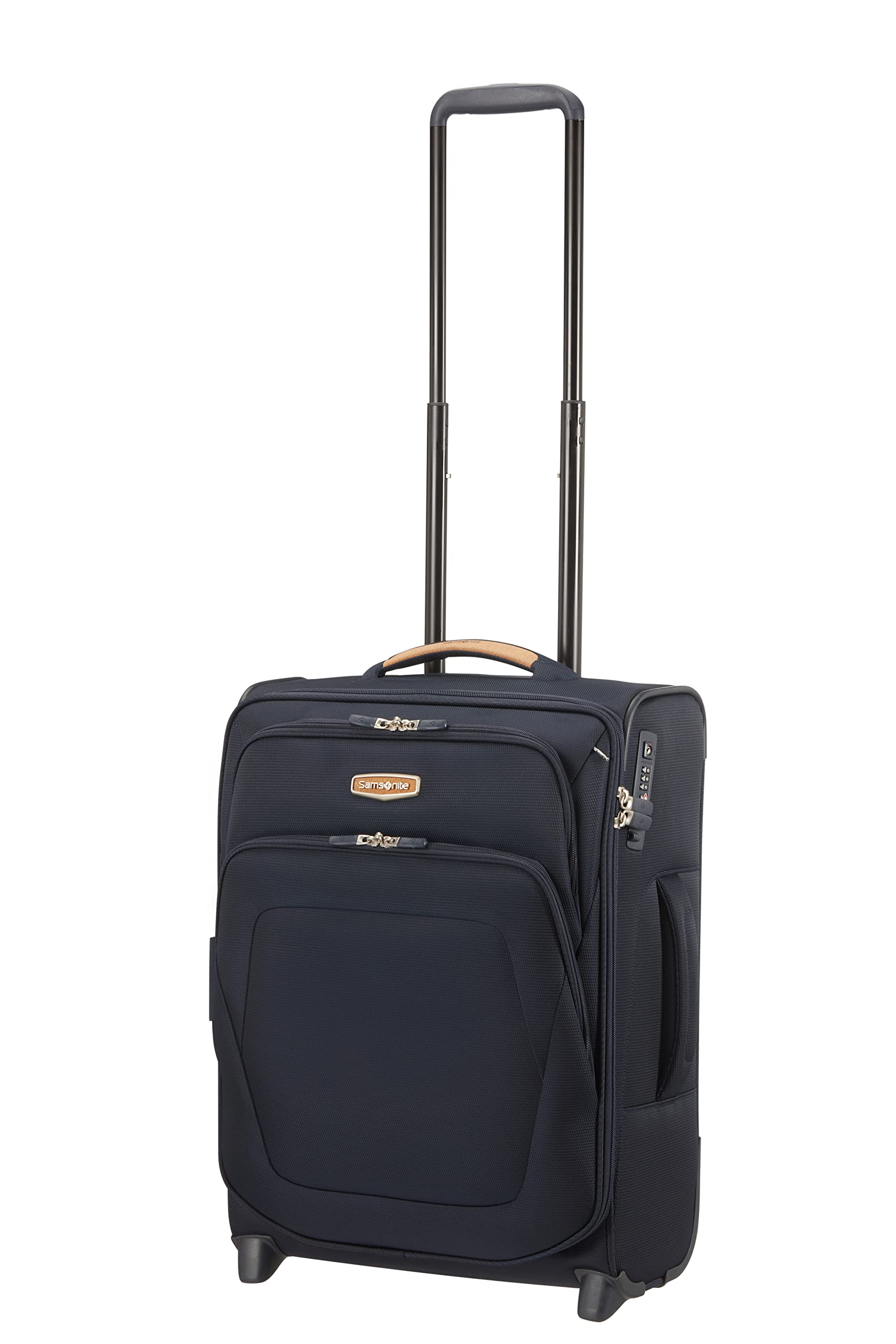 Samsonite Eco Blue Carry-On Luggage 55cm - Lightweight Hardshell Suitcase for Air Travel, Compact Spinner Cabin Bag with 4 Wheels, Perfect for Business Trips & Weekend Getaways