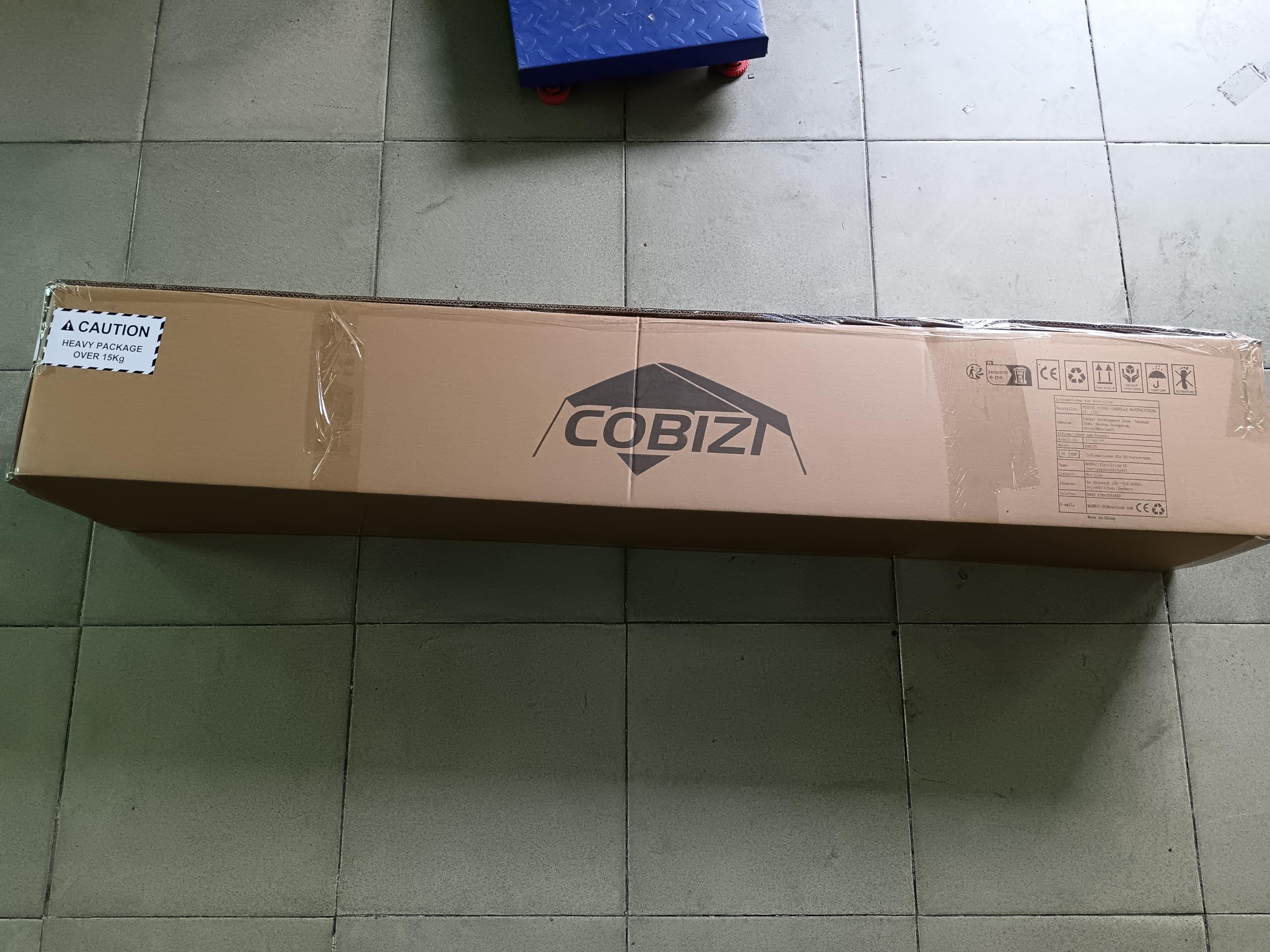 COBIZI 10x20ft Heavy Duty Commercial Pop Up Canopy Tent with 6 Waterproof Sidewalls - Portable Outdoor Gazebo for Parties, Events & Markets - Includes Wheeled Carry Bag (Khaki)