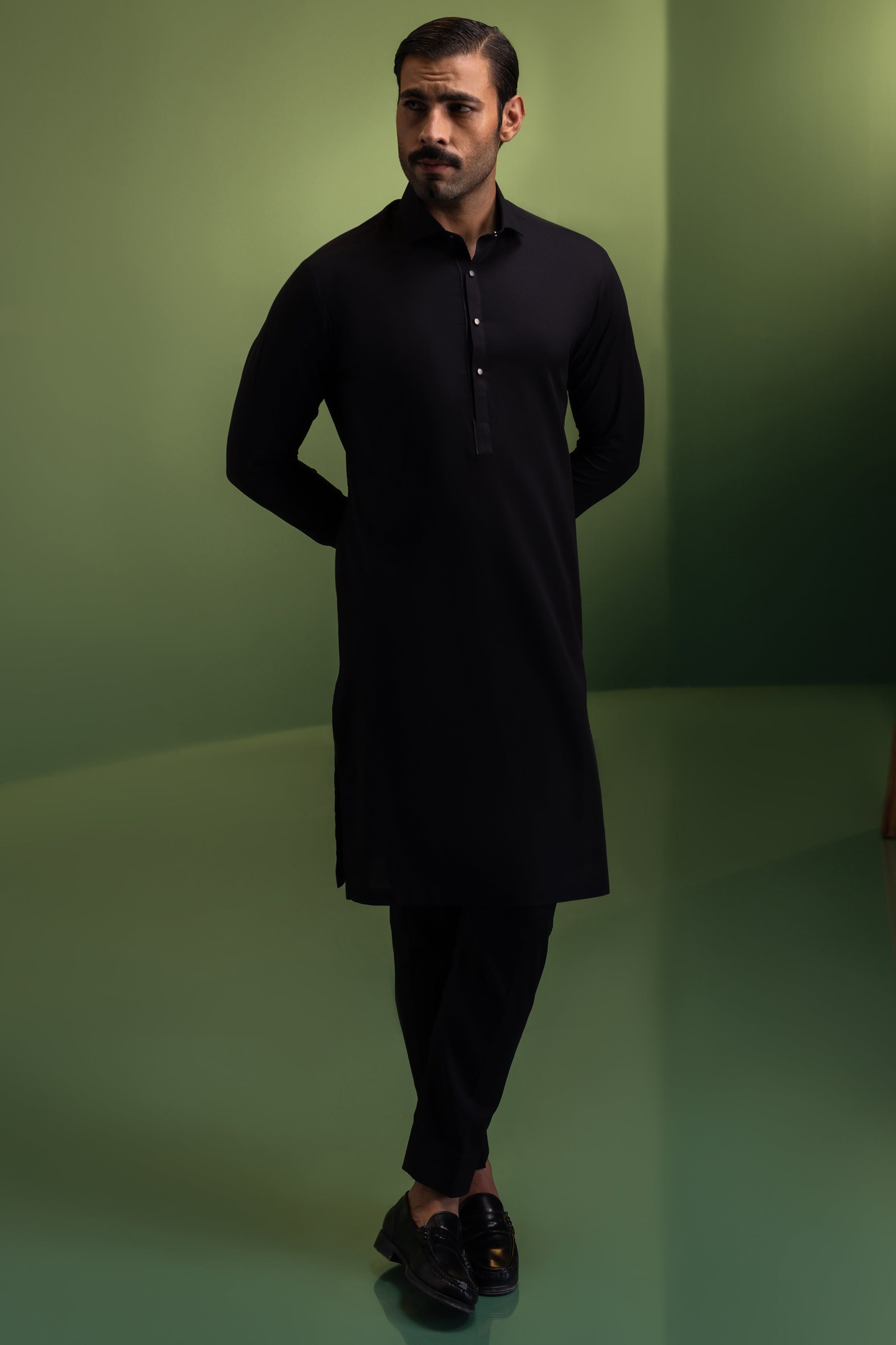 Premium Cotton Black Kurta Pajama Set for Men - Traditional Indian Ethnic Wear for Festivals, Weddings & Casual Outfits