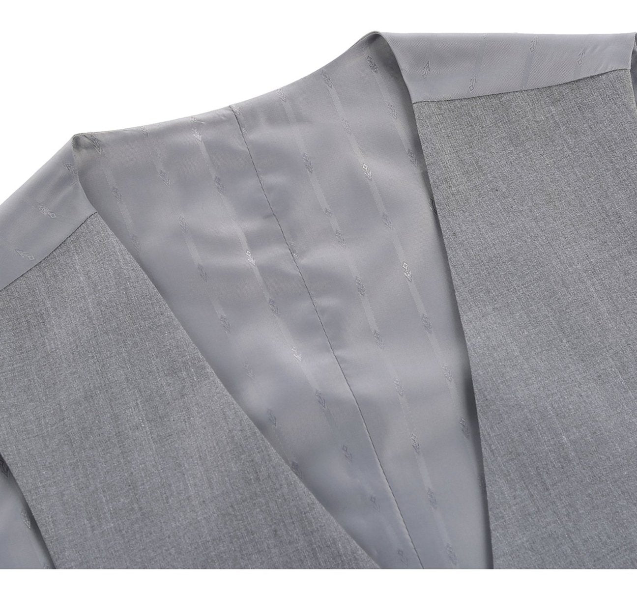 Alessandro Vitello by Renoir Grey Button Formal Suit Vest - Men's Regular Fit Waistcoat for Business & Wedding | Premium Tailored Suit Vest for Office, Cocktail Parties & Formal Events