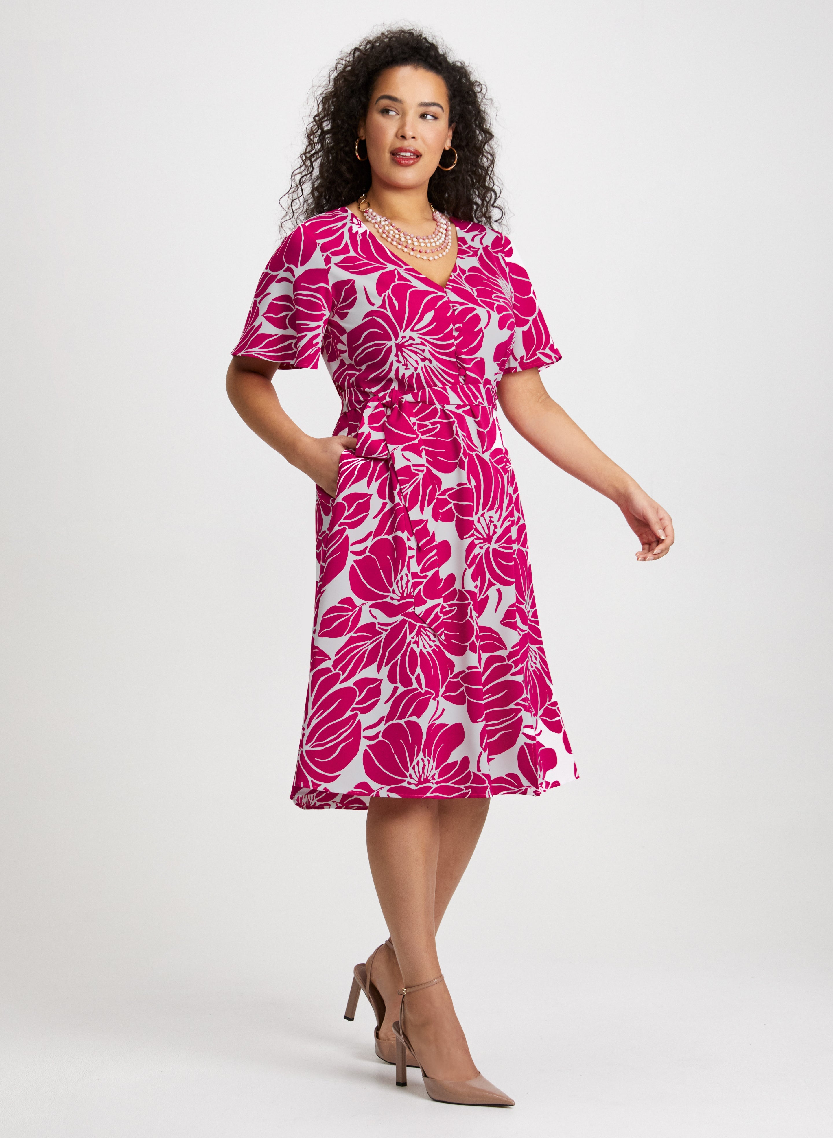 Elegant Floral Self-Tie Sash Dress for Women - Perfect for Weddings, Parties & Special Occasions | Summer Boho Maxi Dress with Adjustable Waist