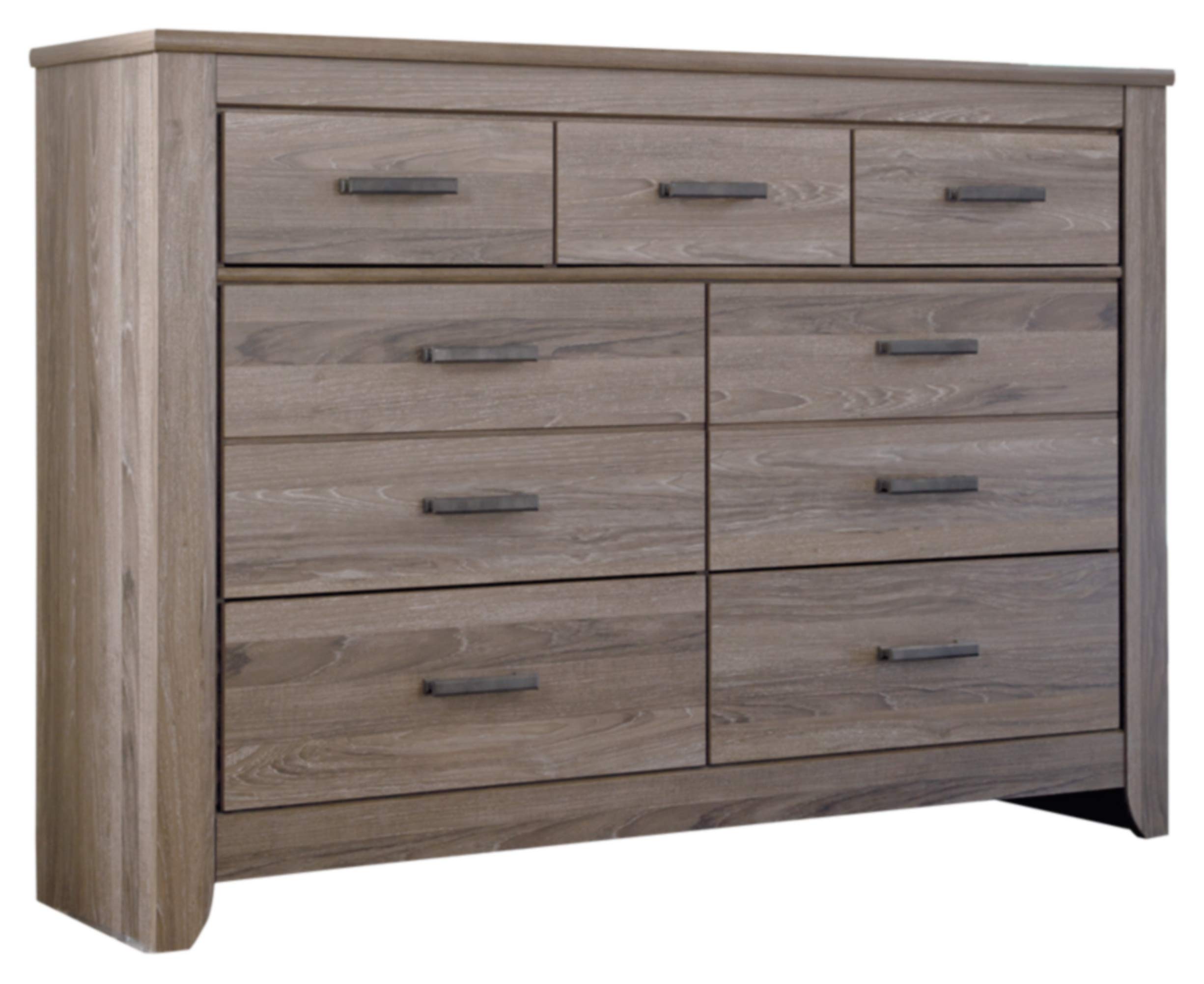 Signature Design by Ashley Zelen 7-Drawer Rustic Contemporary Dresser in Warm Gray - Perfect for Bedroom Storage & Farmhouse Decor