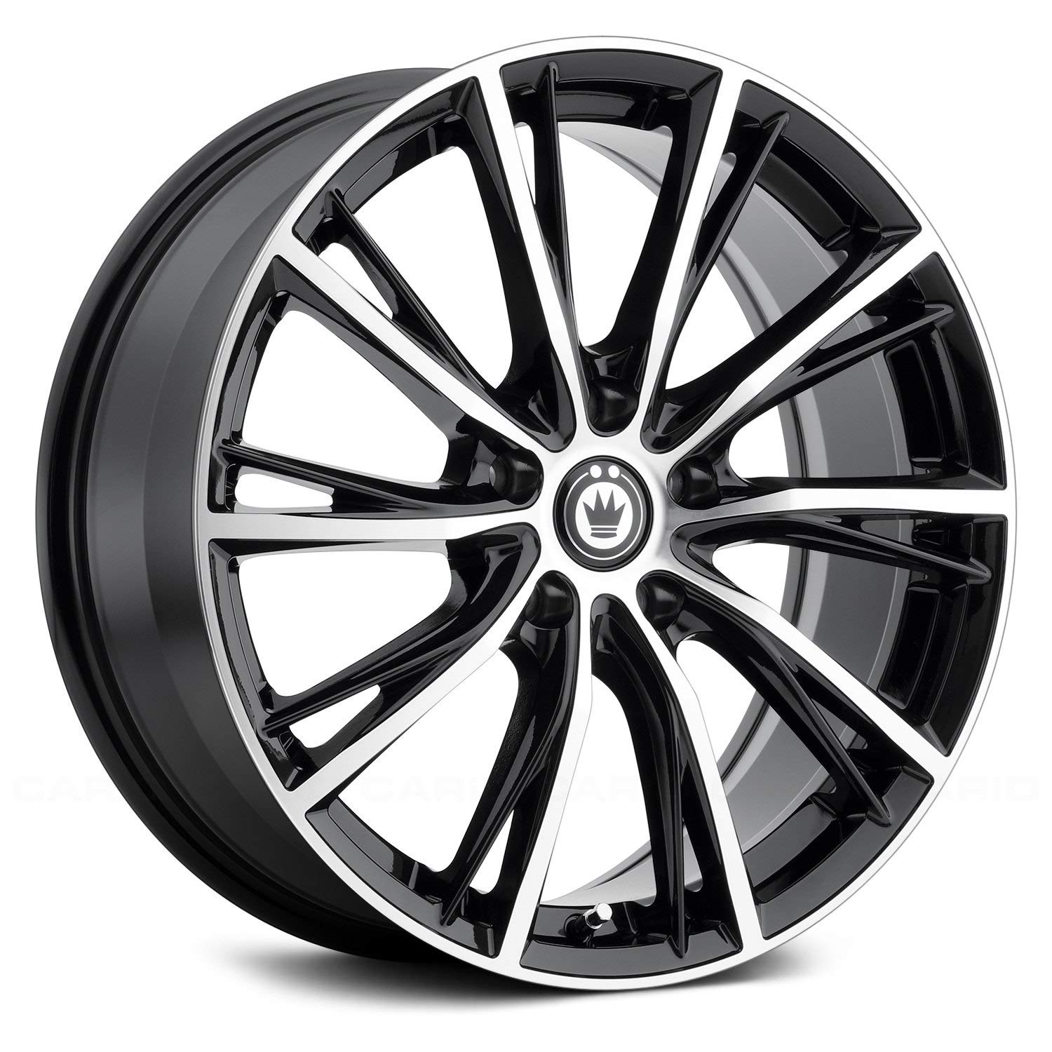 **Konig Impression Wheels - Gloss Black Aluminum with Machined Face (18x8 Inches, 5x114.3 Bolt Pattern, +35 Offset) - Perfect for Sports Cars, Tuners & Custom Builds**