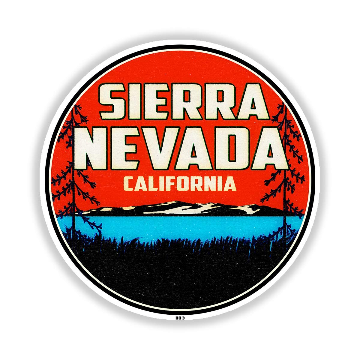 Sierra Nevada Mountains California Sticker - 3