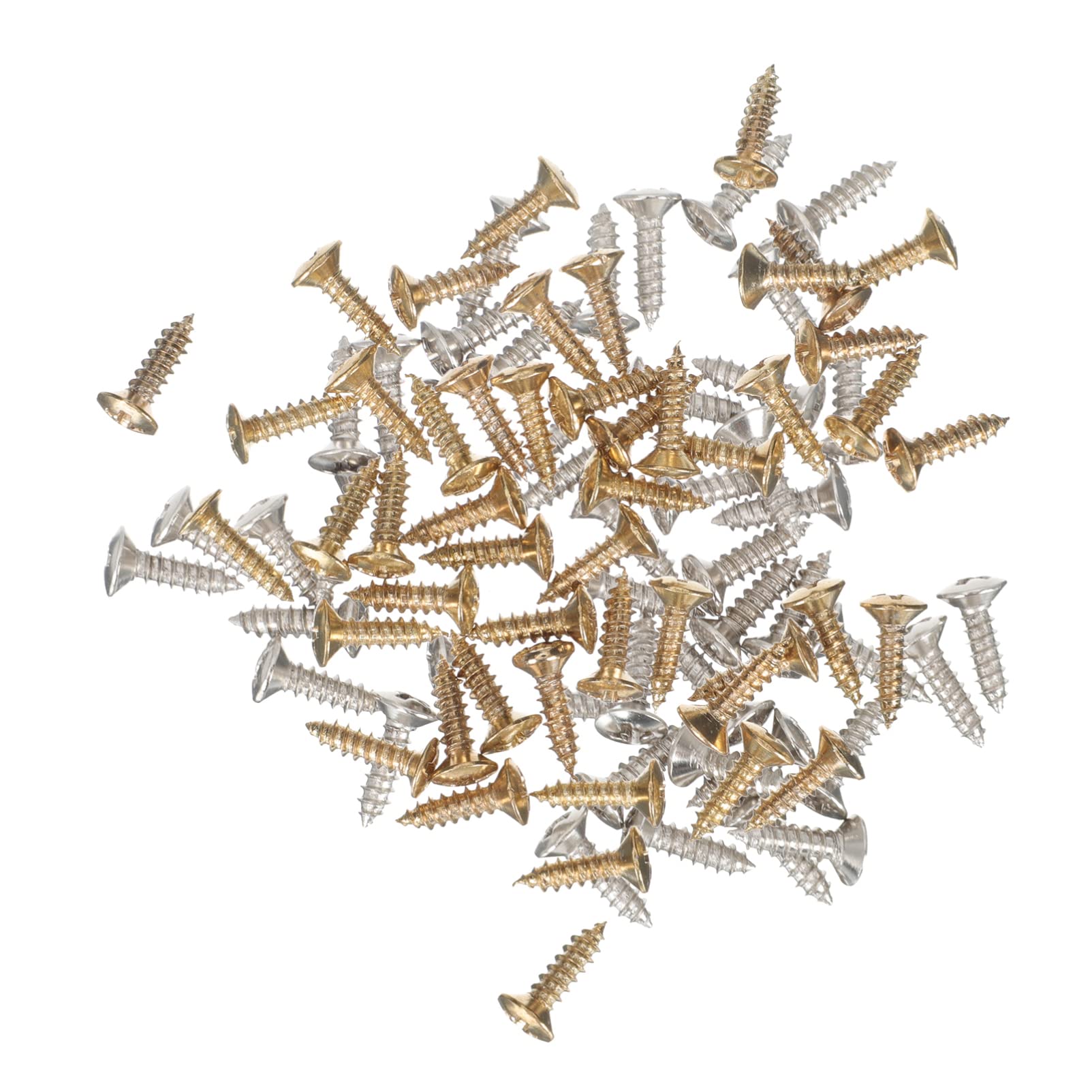 ERINGOGO 100Pcs Electric Guitar Bass Pickguard Screws - Stainless Steel Mounting Screws for Pick Guards & Scratch Plates - Perfect for DIY Guitar Repair & Maintenance