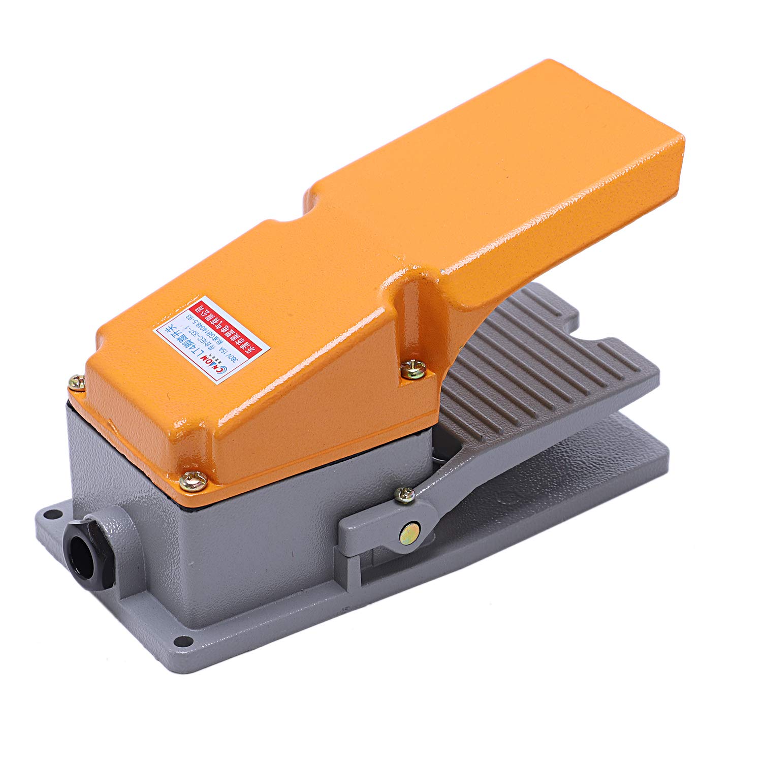 153 LT4 Aluminum Foot Switch - Heavy Duty Treadle Pedal for Machine Tool Control with Silver Contacts & Non-Slip Surface | Ideal for Industrial Equipment, CNC Machines, and Workshop Tools