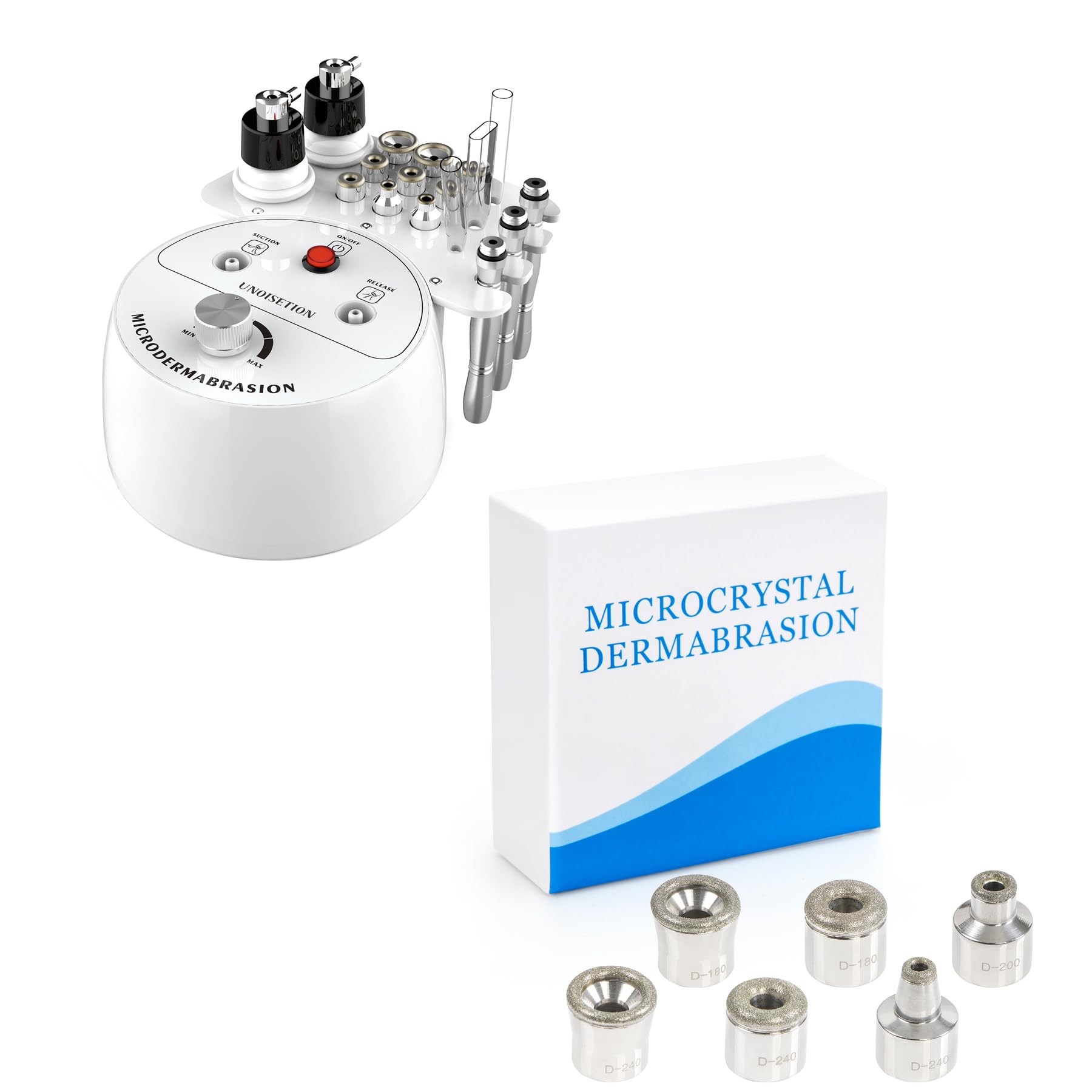 Professional Diamond Microdermabrasion Machine with 6 Diamond Heads - At-Home Facial Exfoliation for Glowing Skin | Perfect for Acne Treatment, Anti-Aging & Skin Rejuvenation