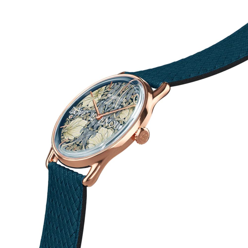 August Berg X Morris & Co Men's Watch with Indigo Perlon Braided Nylon Strap - Model M1PL0538A16VID - Perfect for Casual Wear, Outdoor Activities & Everyday Use