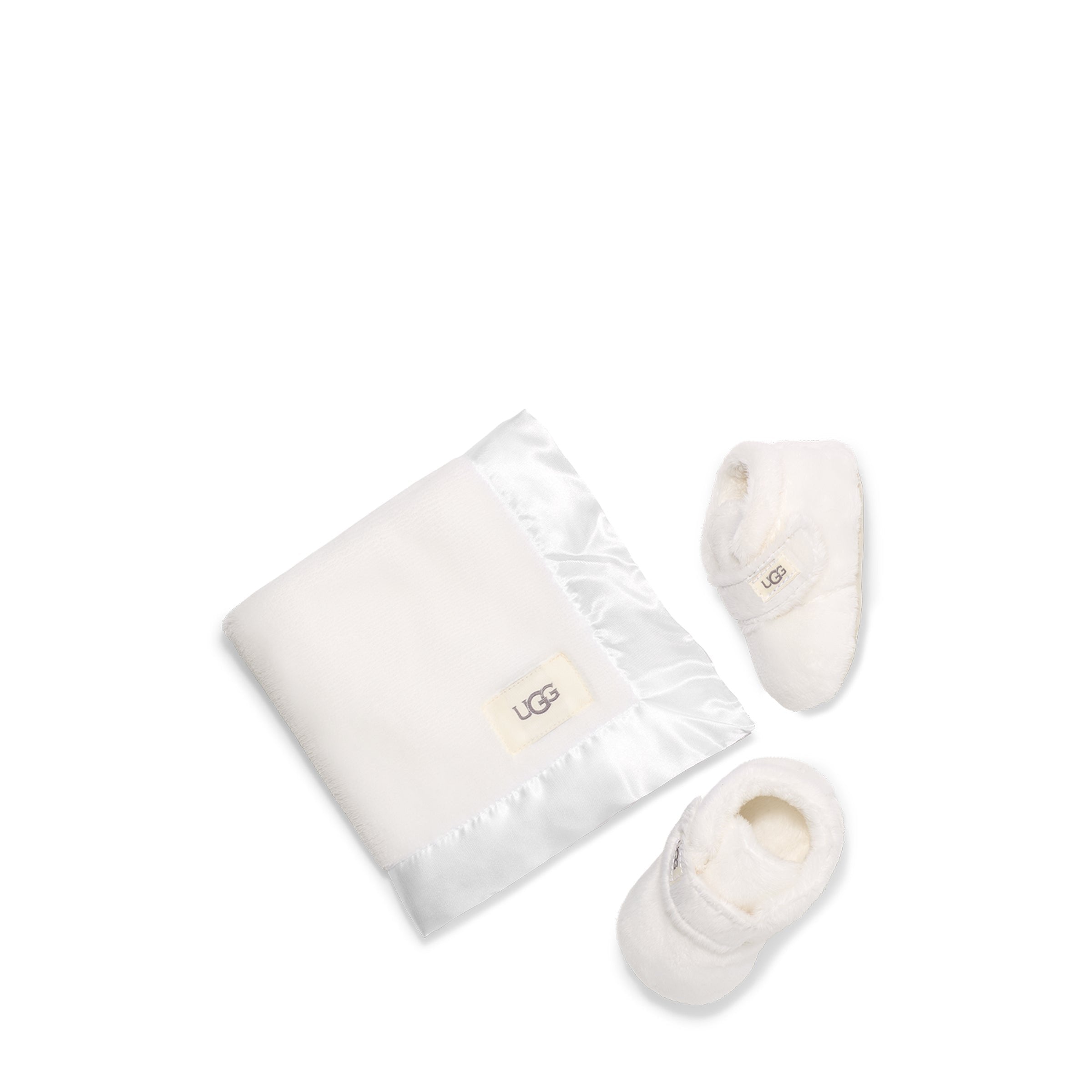 UGG Baby Bixbee Bootie and Lovey Blanket Set - Soft Cozy Booties & Plush Blanket for Newborns & Toddlers - Perfect for Winter Outfits, Photo Shoots & Nursery Comfort