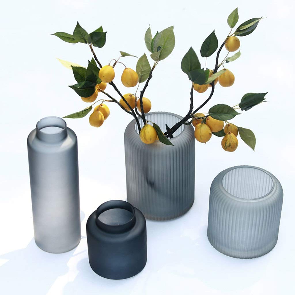 Modern Minimalist Glass Vase for Flowers - Elegant Home Decor for Living Room, Porch & Office - Perfect for Centerpieces, Wedding Decor & Housewarming Gifts