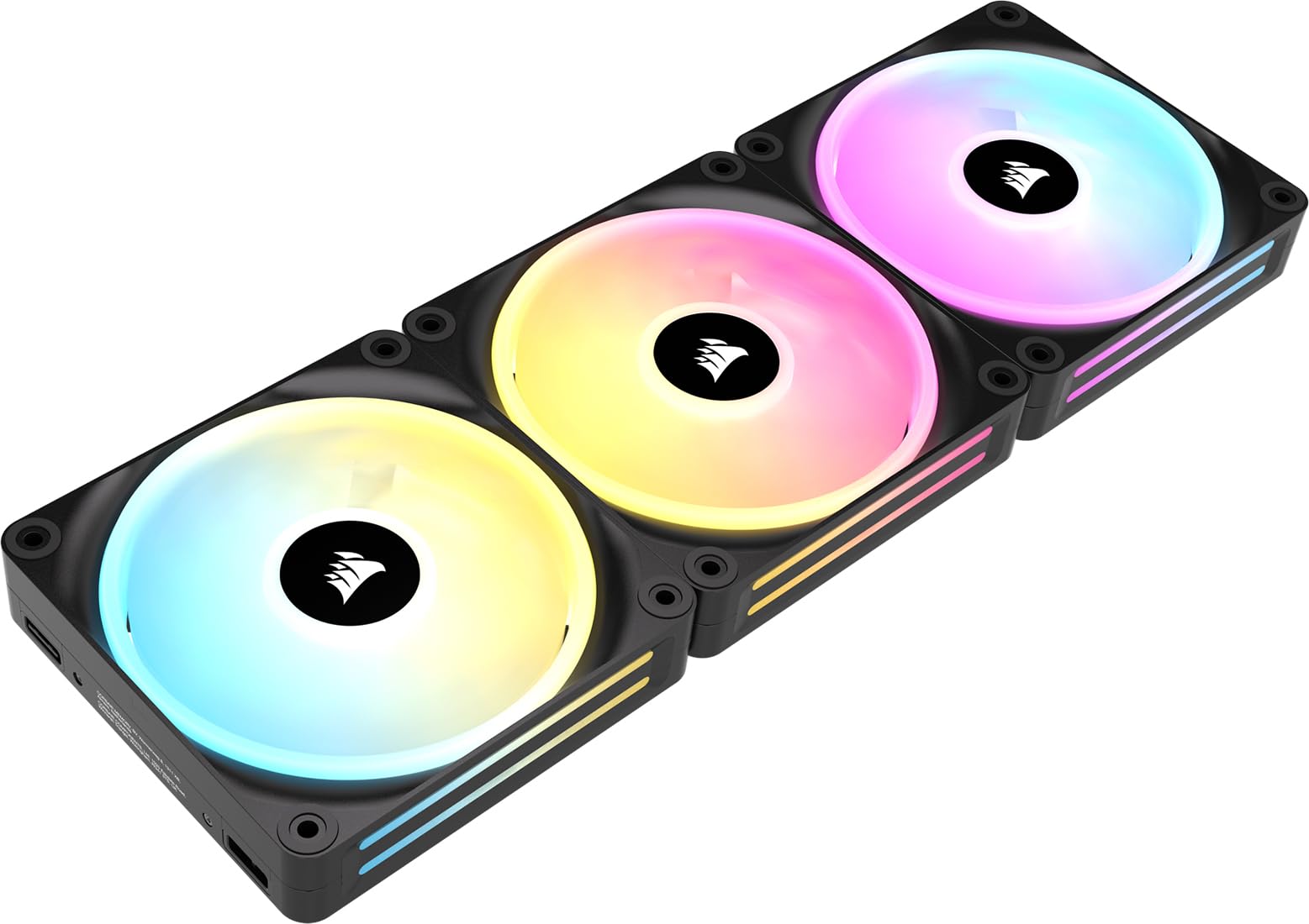 Corsair iCUE LINK QX120 RGB 120mm Magnetic Dome Cooling Fans - Triple Fan Starter Kit with iCUE LINK System Hub - Black PC Case Fans for Gaming PC Build, Liquid Cooling & High Airflow Setups