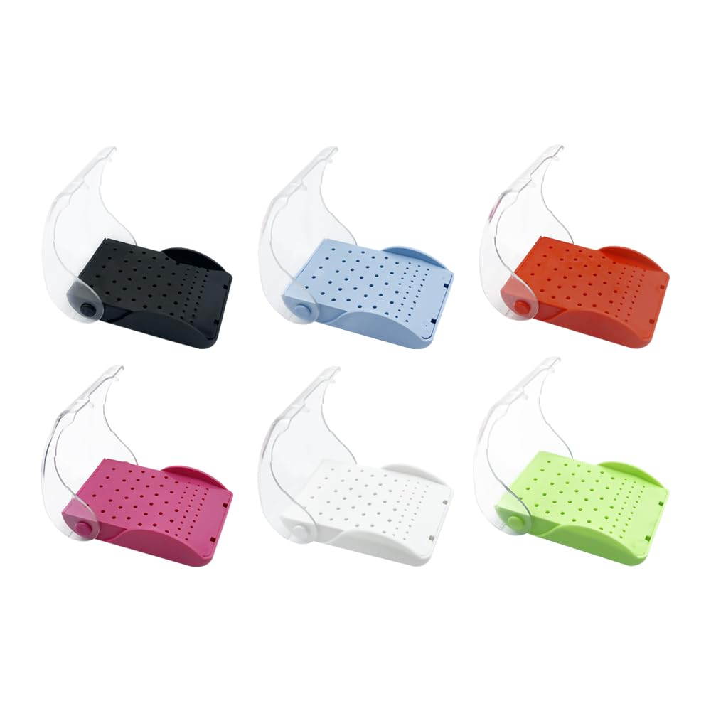 Autoclavable 60-Hole Dental Bur Block Organizer with Cover - Slow & High Speed Burs Holder for Dentists | Perfect for Dental Clinics & Lab Tool Organization