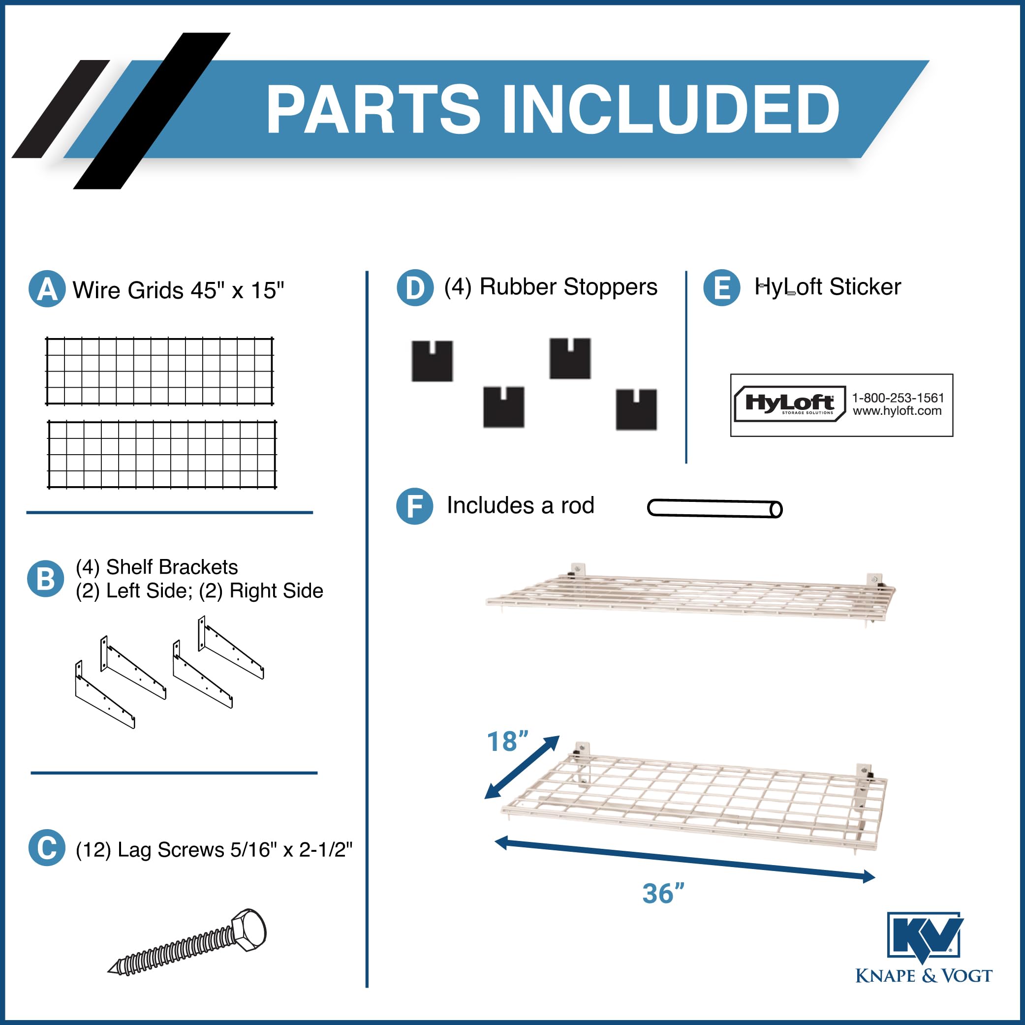 Heavy Duty Steel Wall Garage Shelving 2-Pack - 36